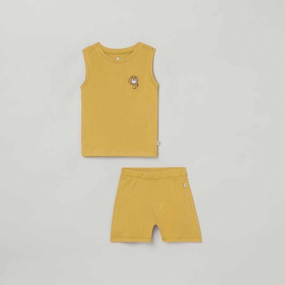 bamboo sleeveless t-shirt & shorts set