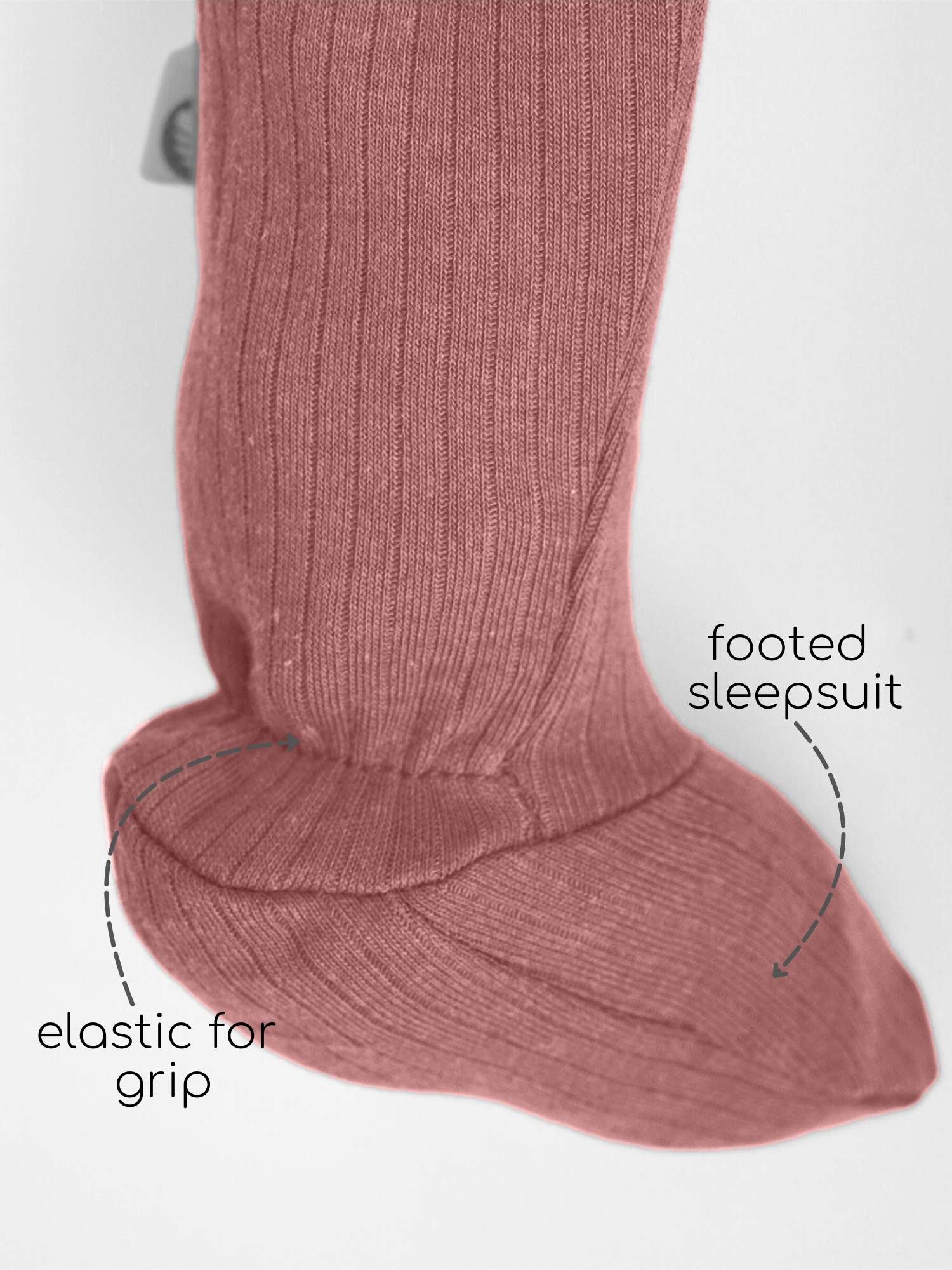 Ribbed Bamboo Footed Sleepsuit