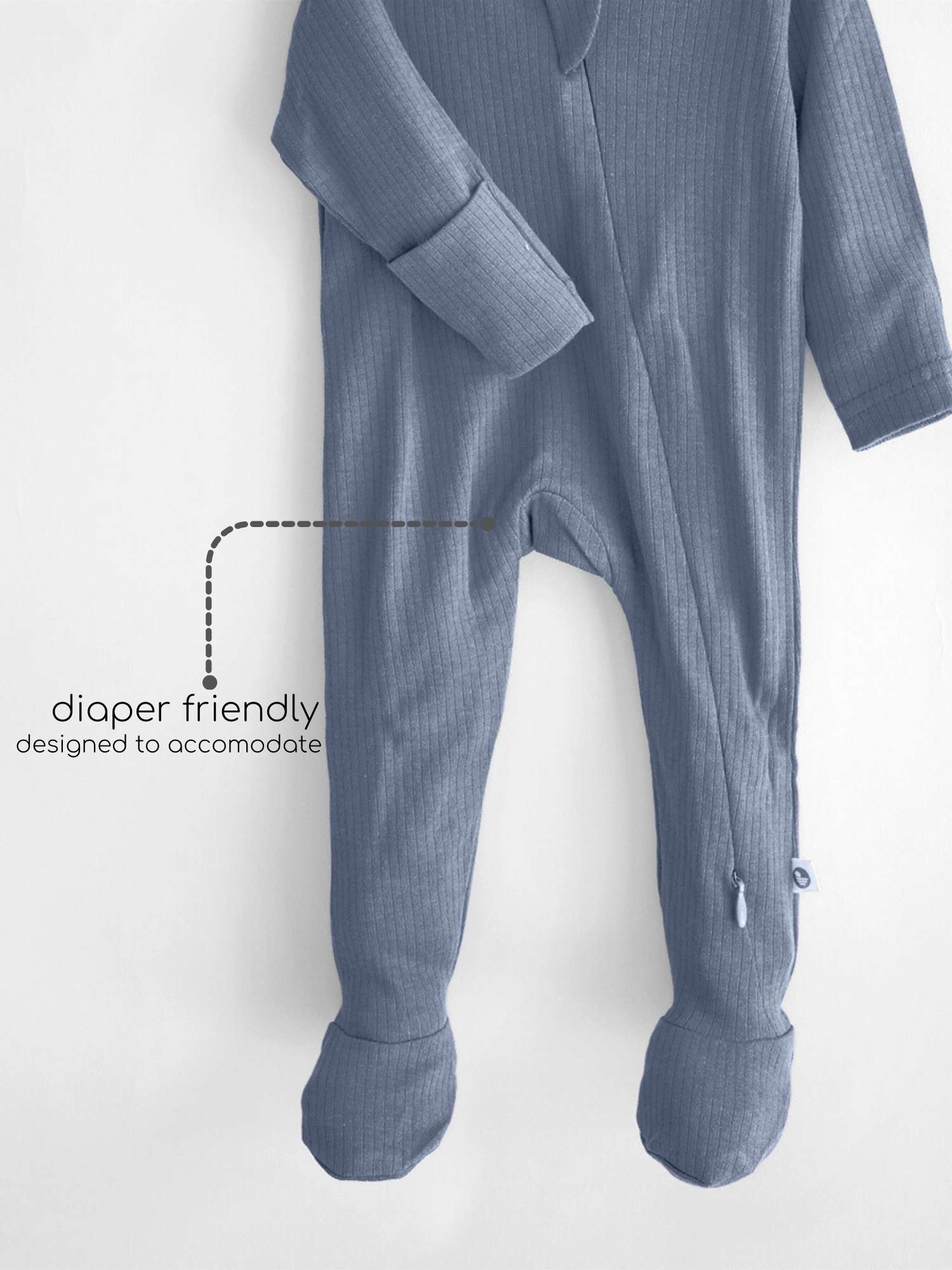 Ribbed Bamboo Footed Sleepsuit