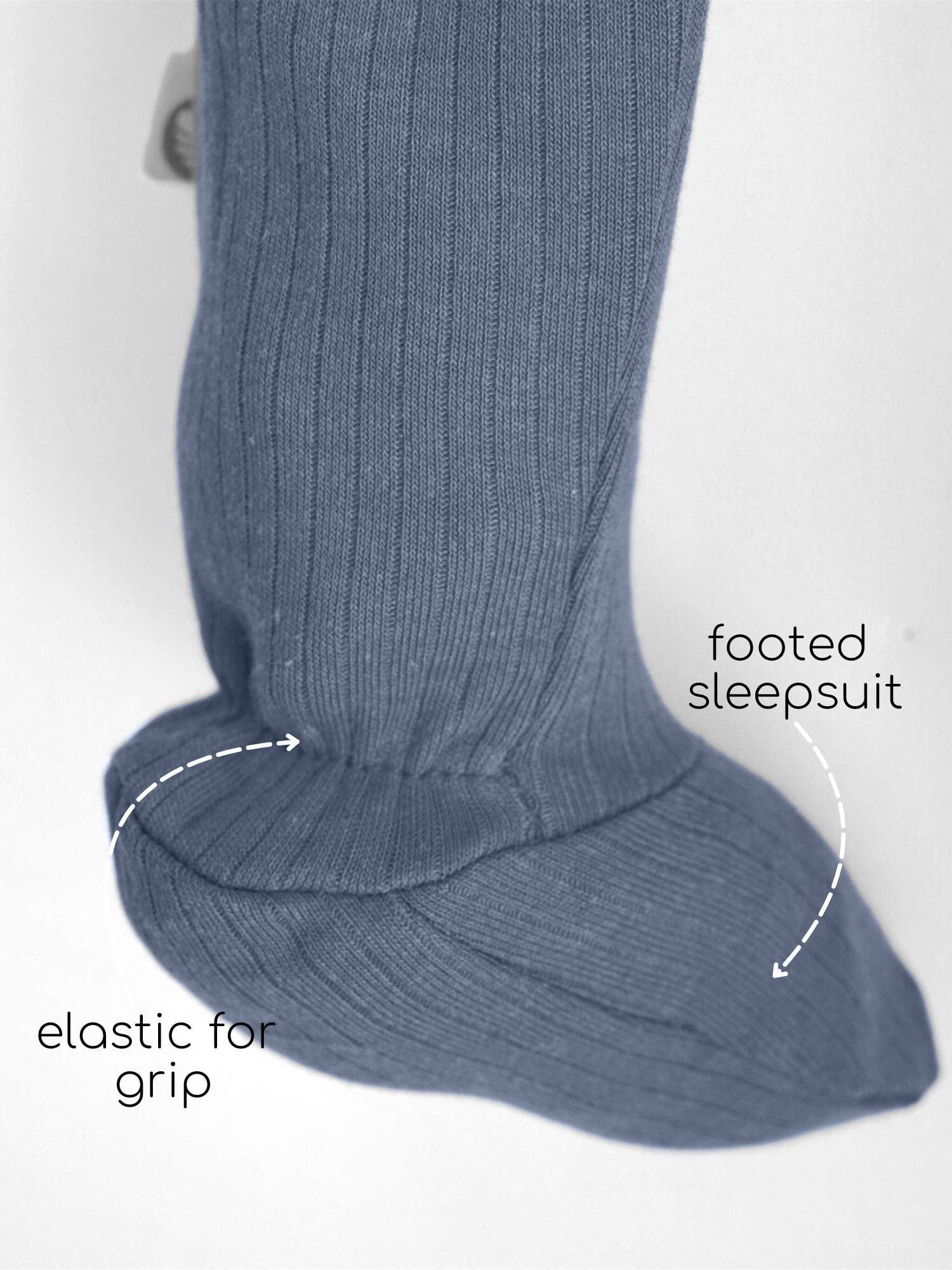 Ribbed Bamboo Footed Sleepsuit