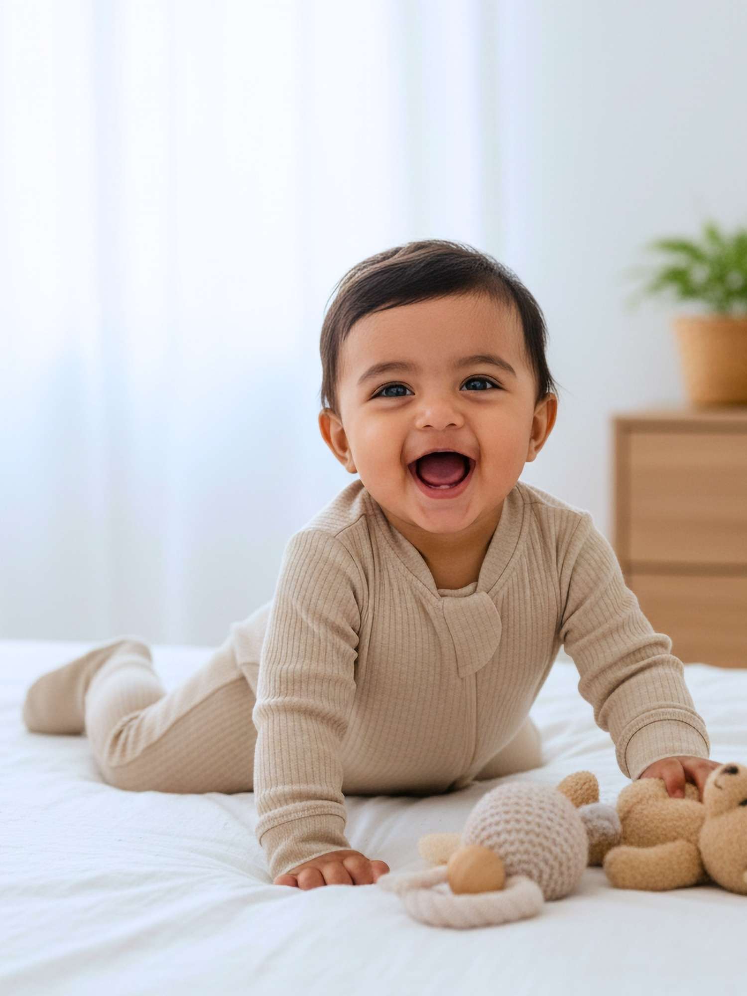 Ribbed Bamboo Footed Sleepsuit