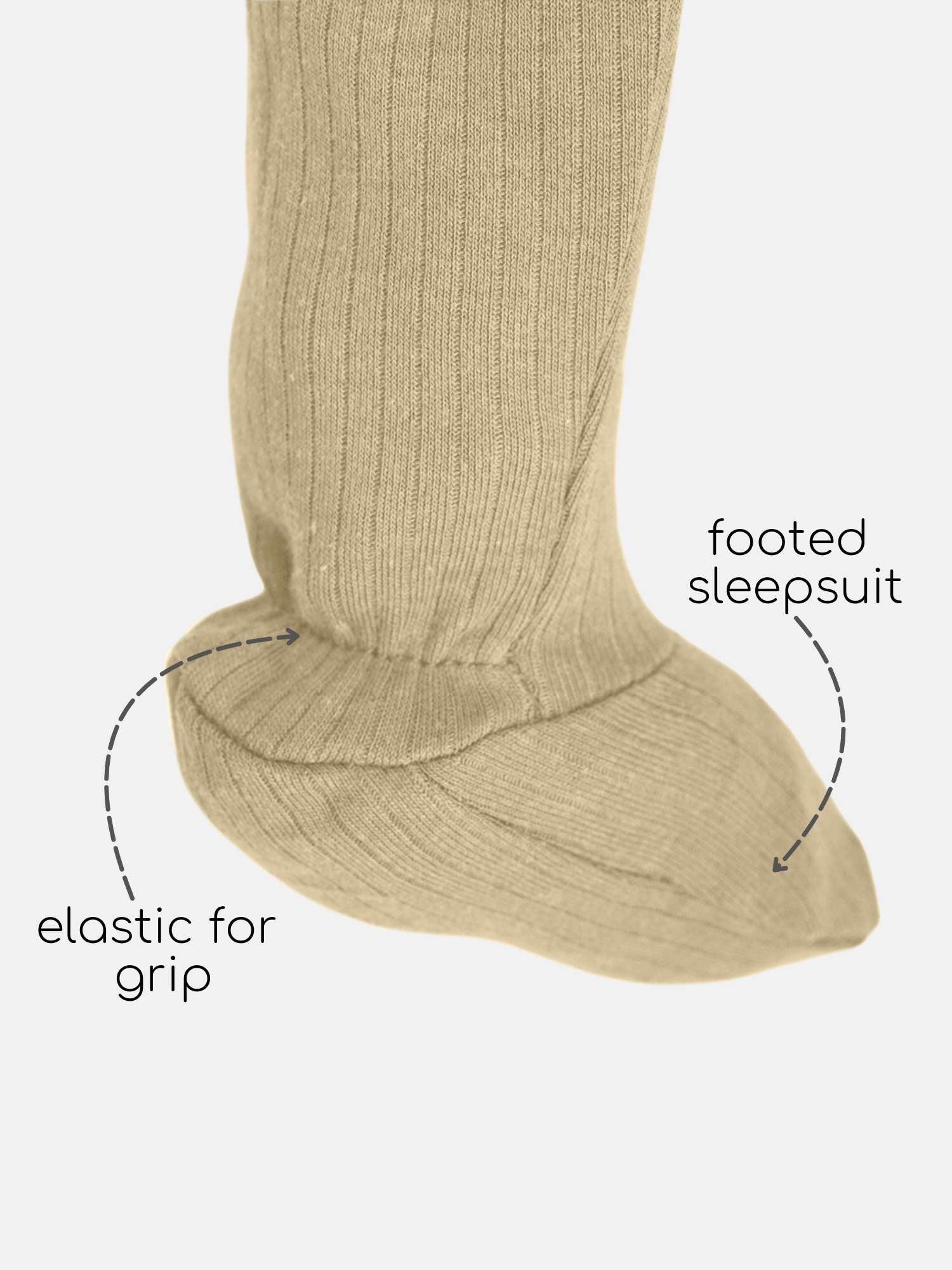 Ribbed Bamboo Footed Sleepsuit