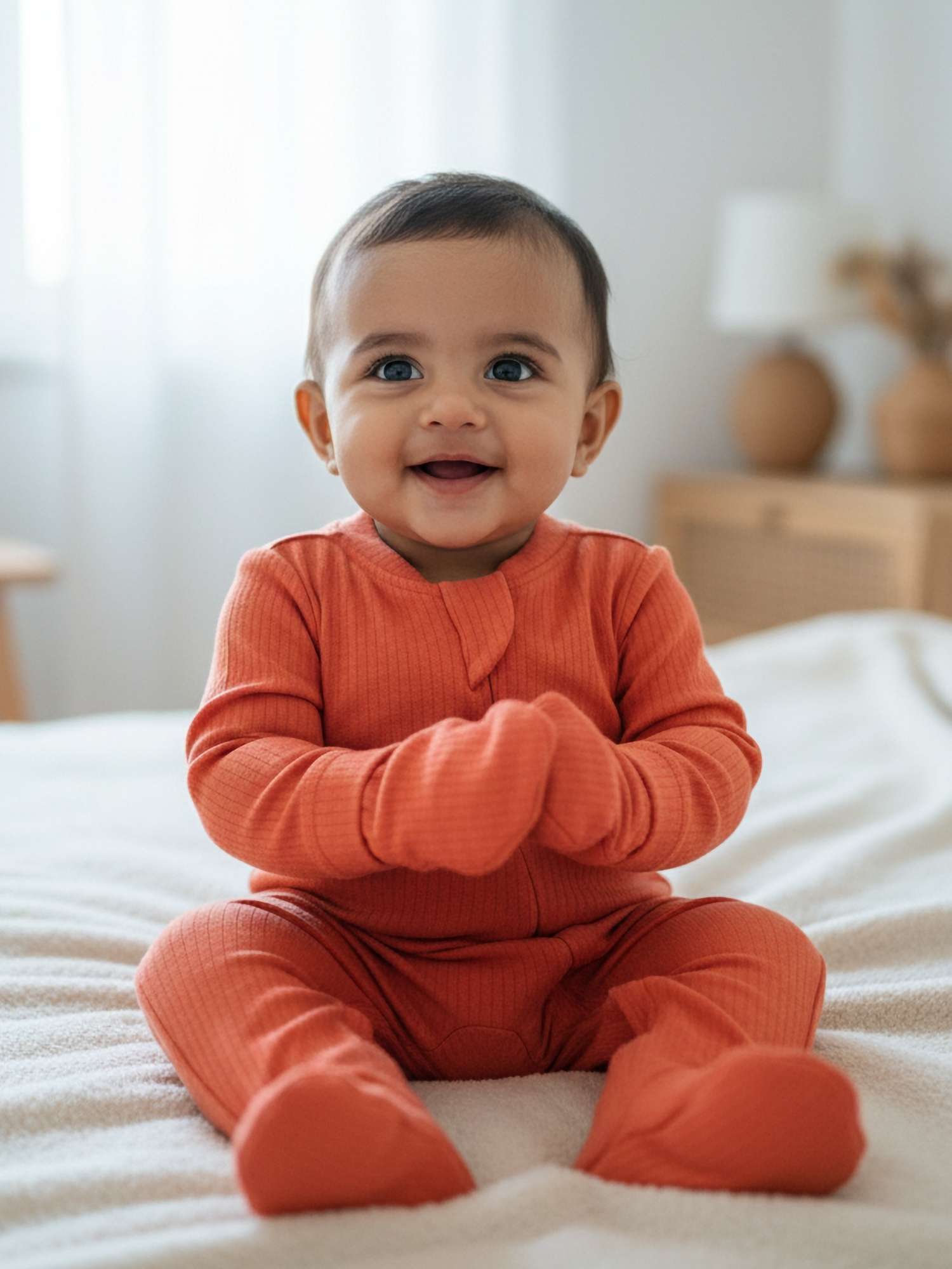 Ribbed Bamboo Footed Sleepsuit