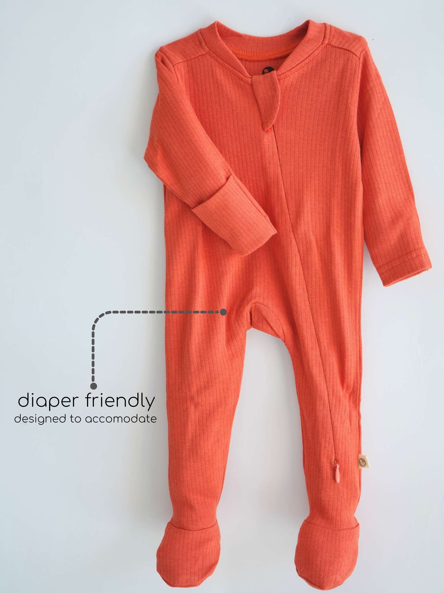Ribbed Bamboo Footed Sleepsuit