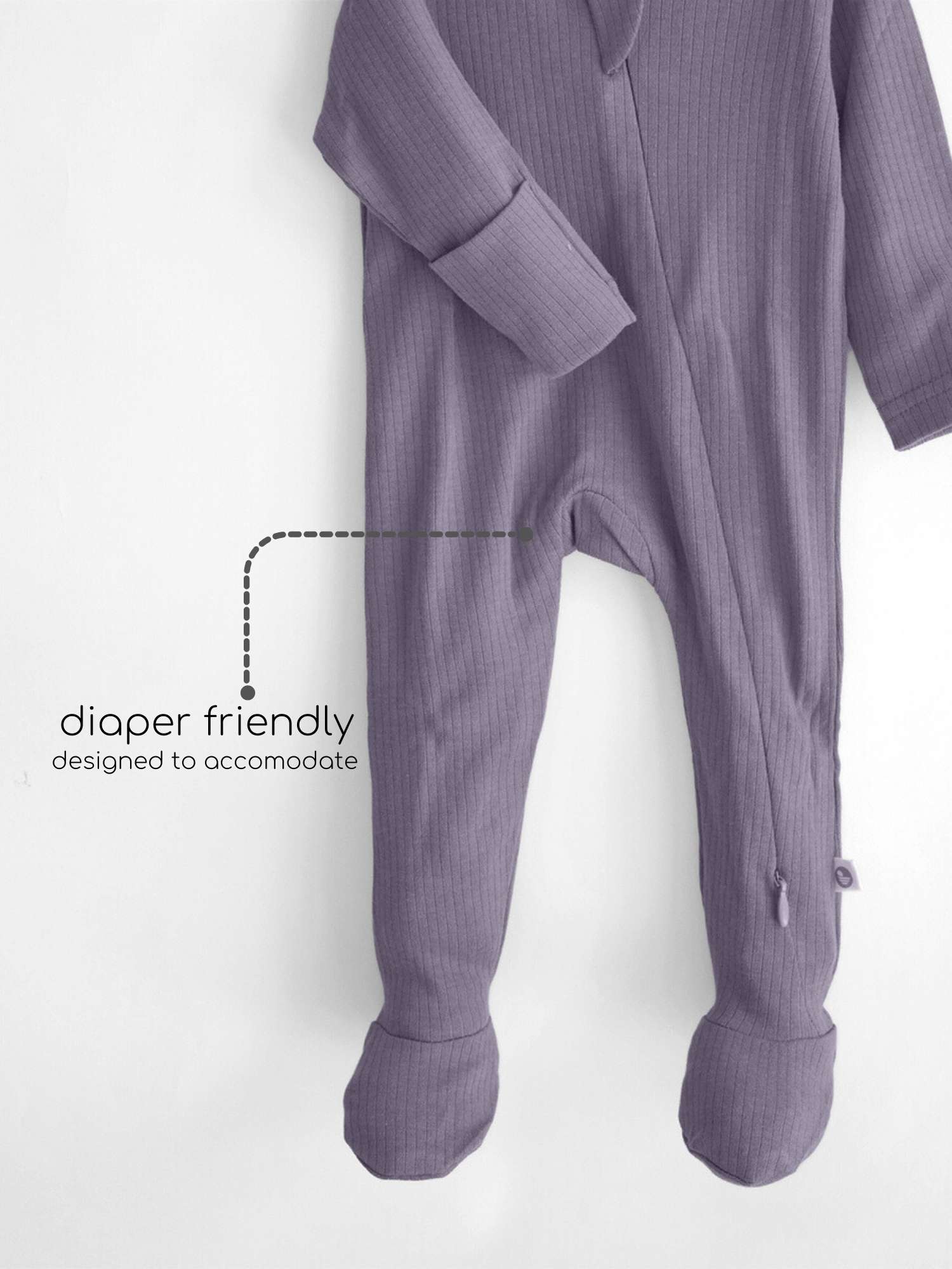 Ribbed Bamboo Footed Sleepsuit
