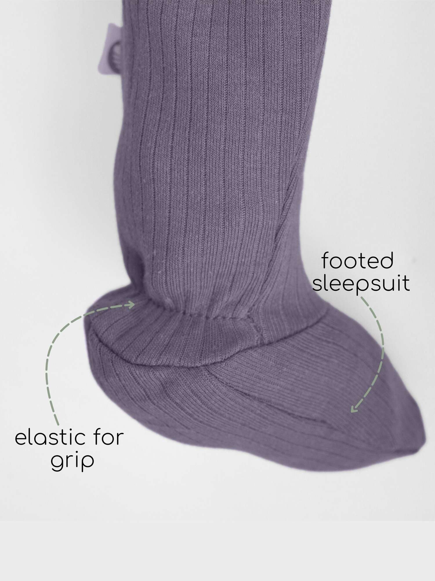 Ribbed Bamboo Footed Sleepsuit