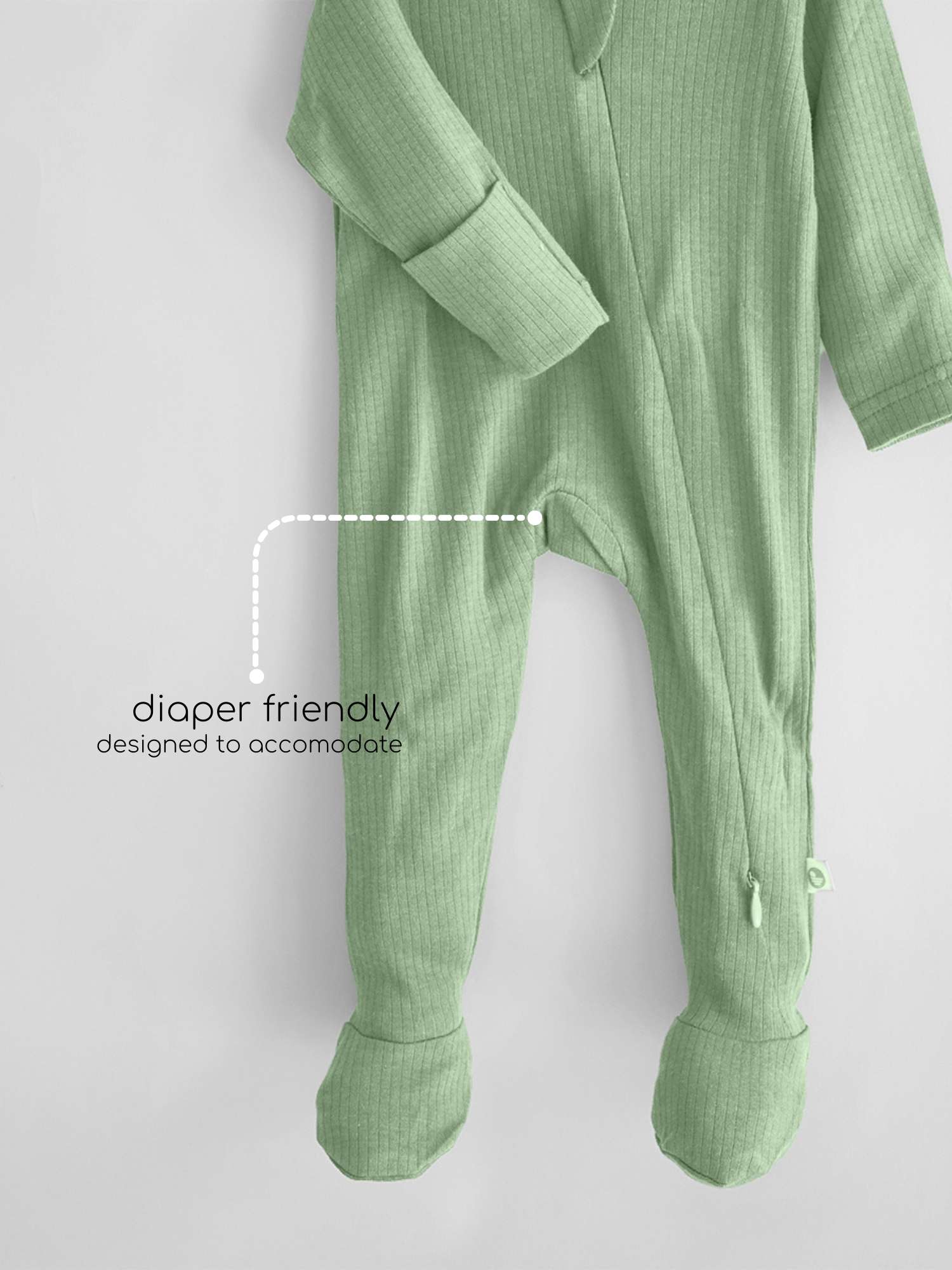 Ribbed Bamboo Footed Sleepsuit