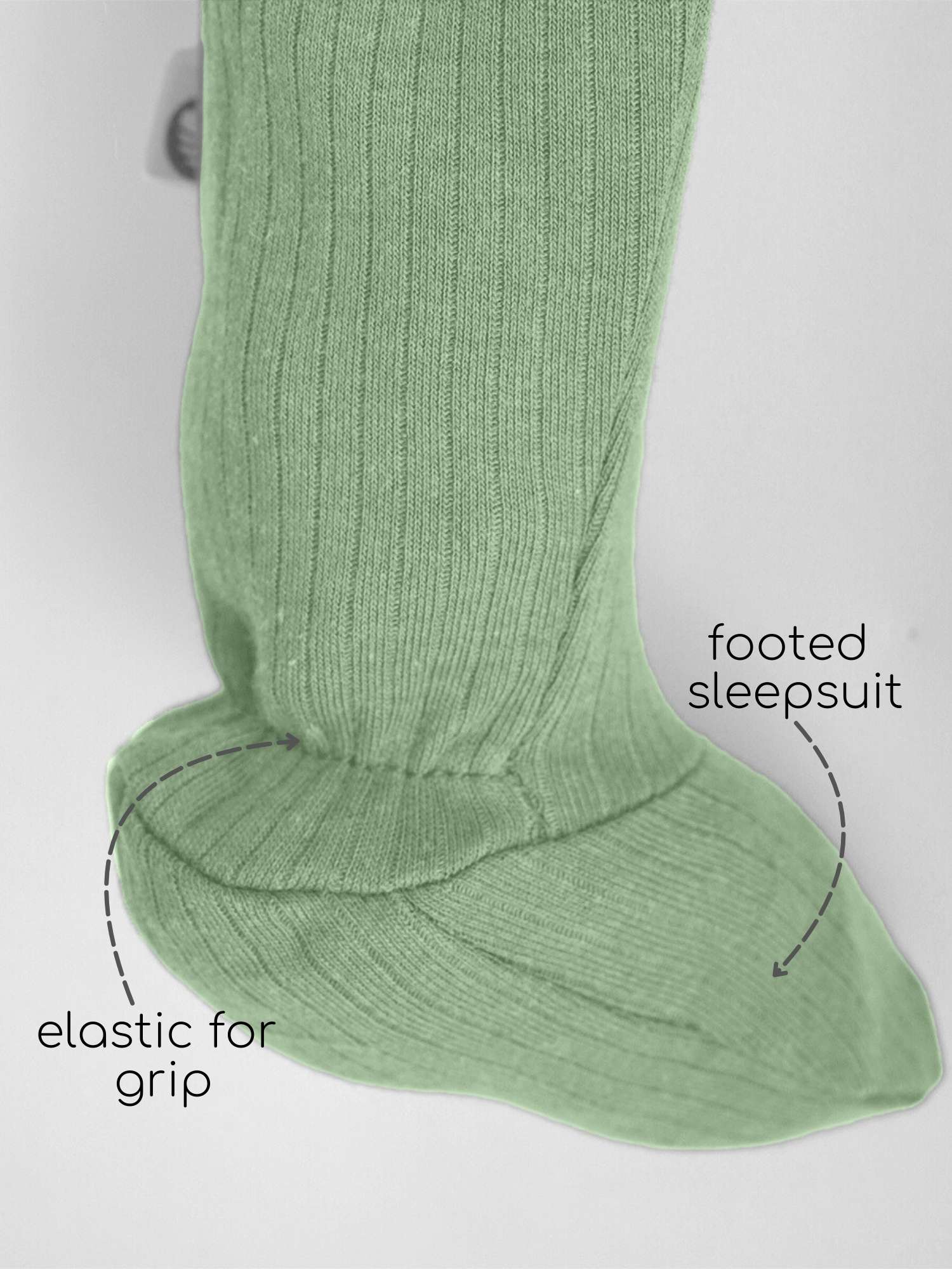 Ribbed Bamboo Footed Sleepsuit
