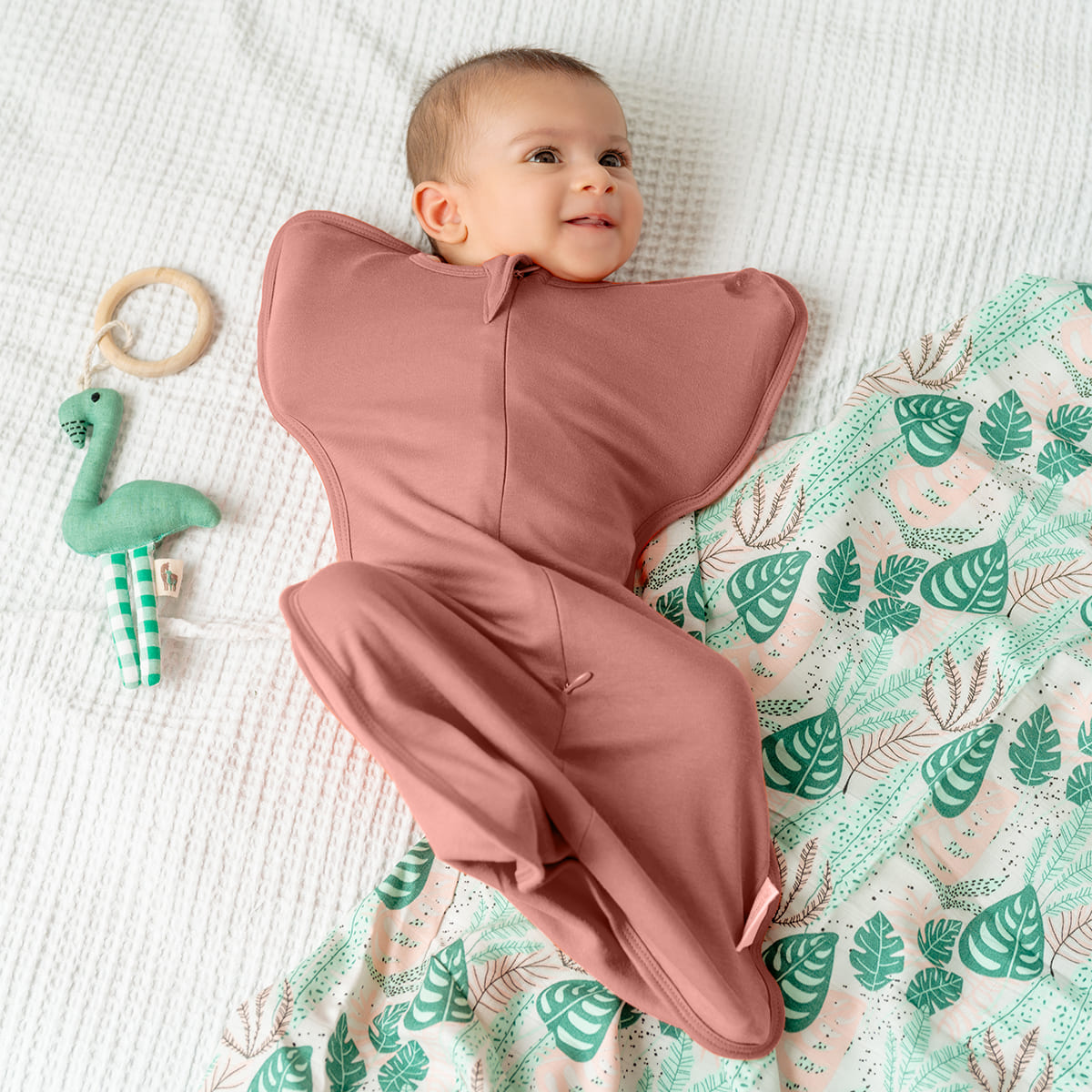 bamboo arms up swaddle pod for baby