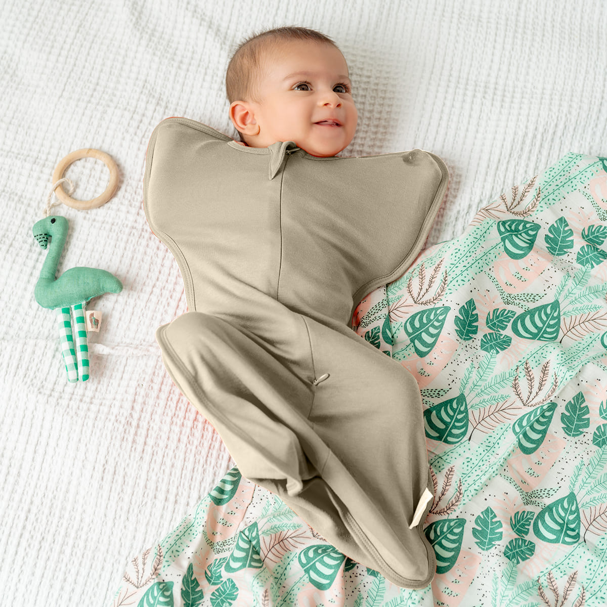 bamboo arms up swaddle pod for baby