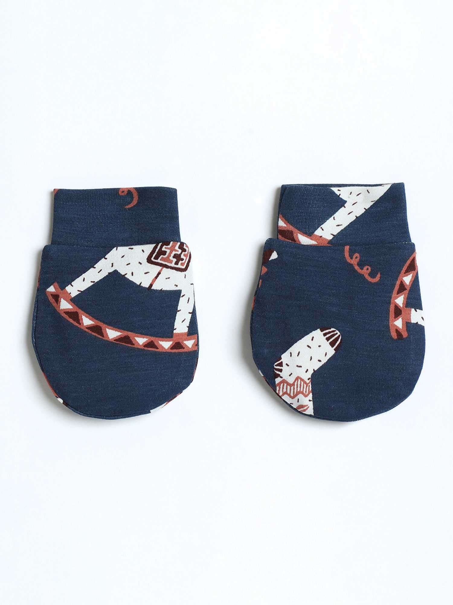 newborn baby bamboo cap mittens socks combo - christmas collection