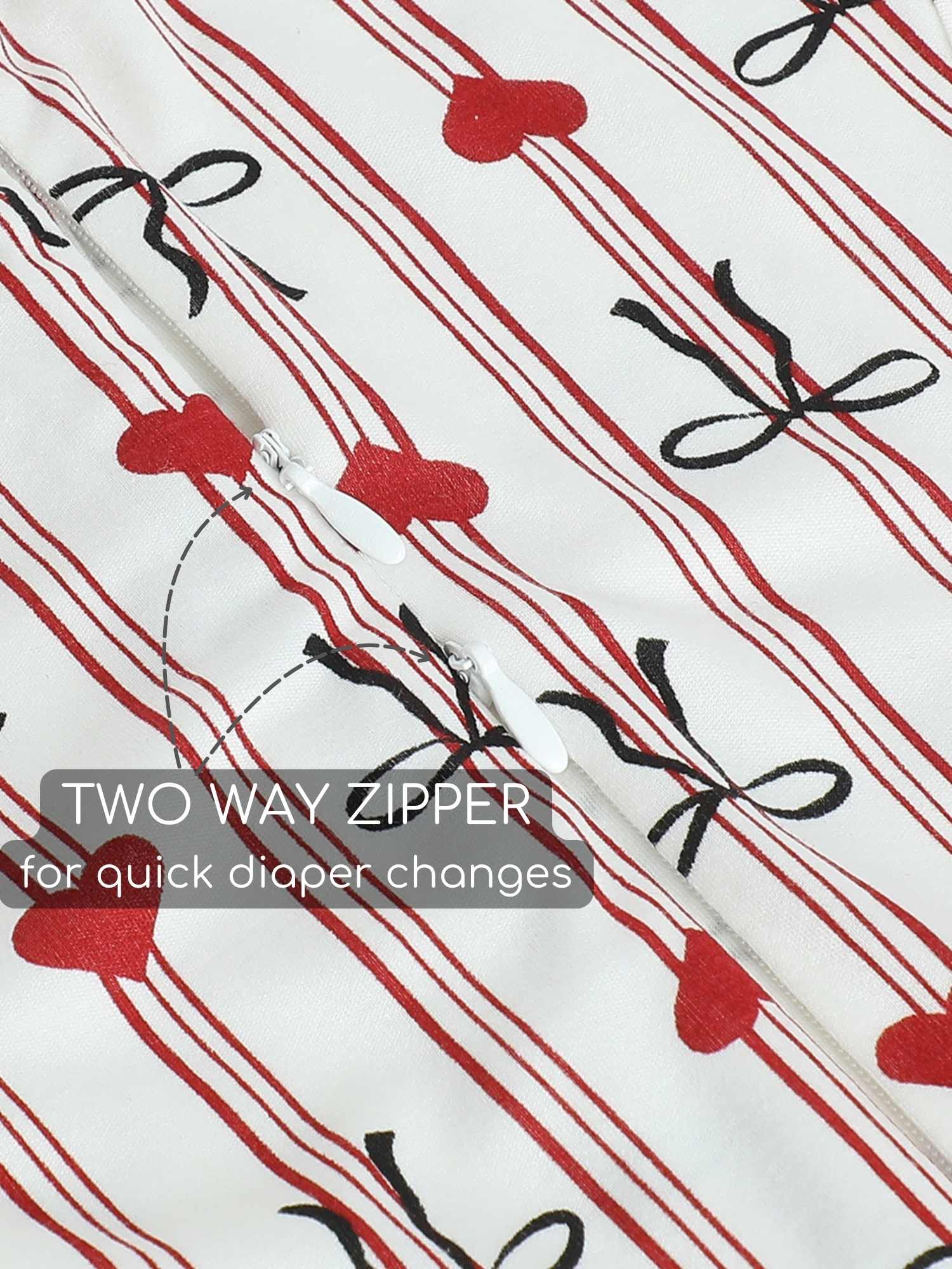 bamboo hands up swaddle pod for baby - christmas collection