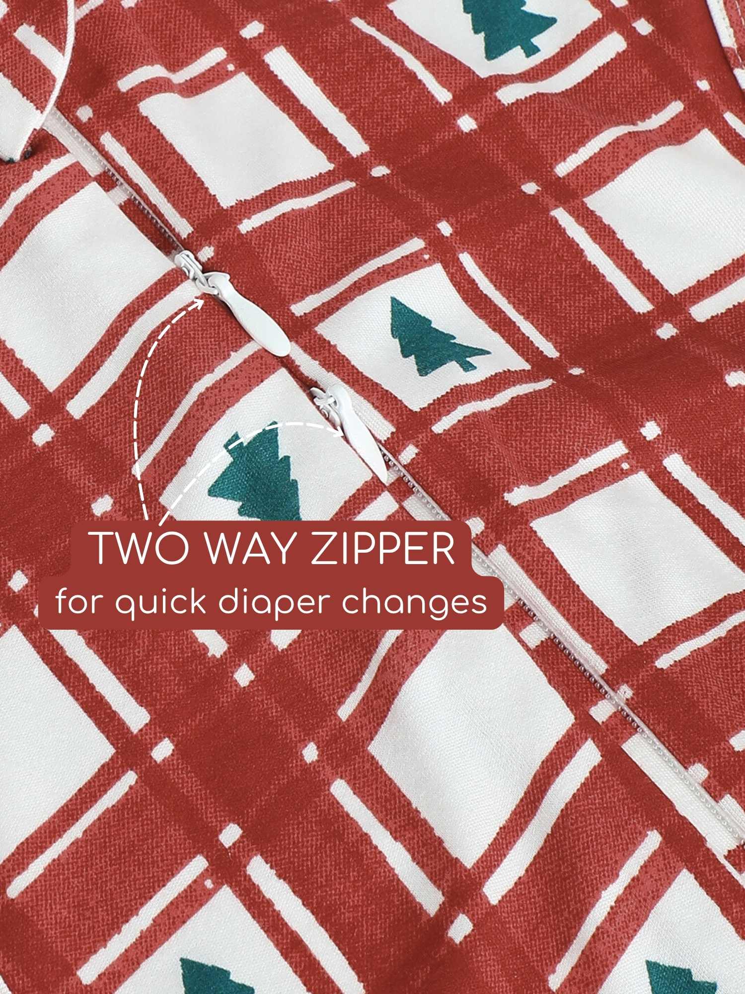 bamboo hands up swaddle pod for baby - christmas collection