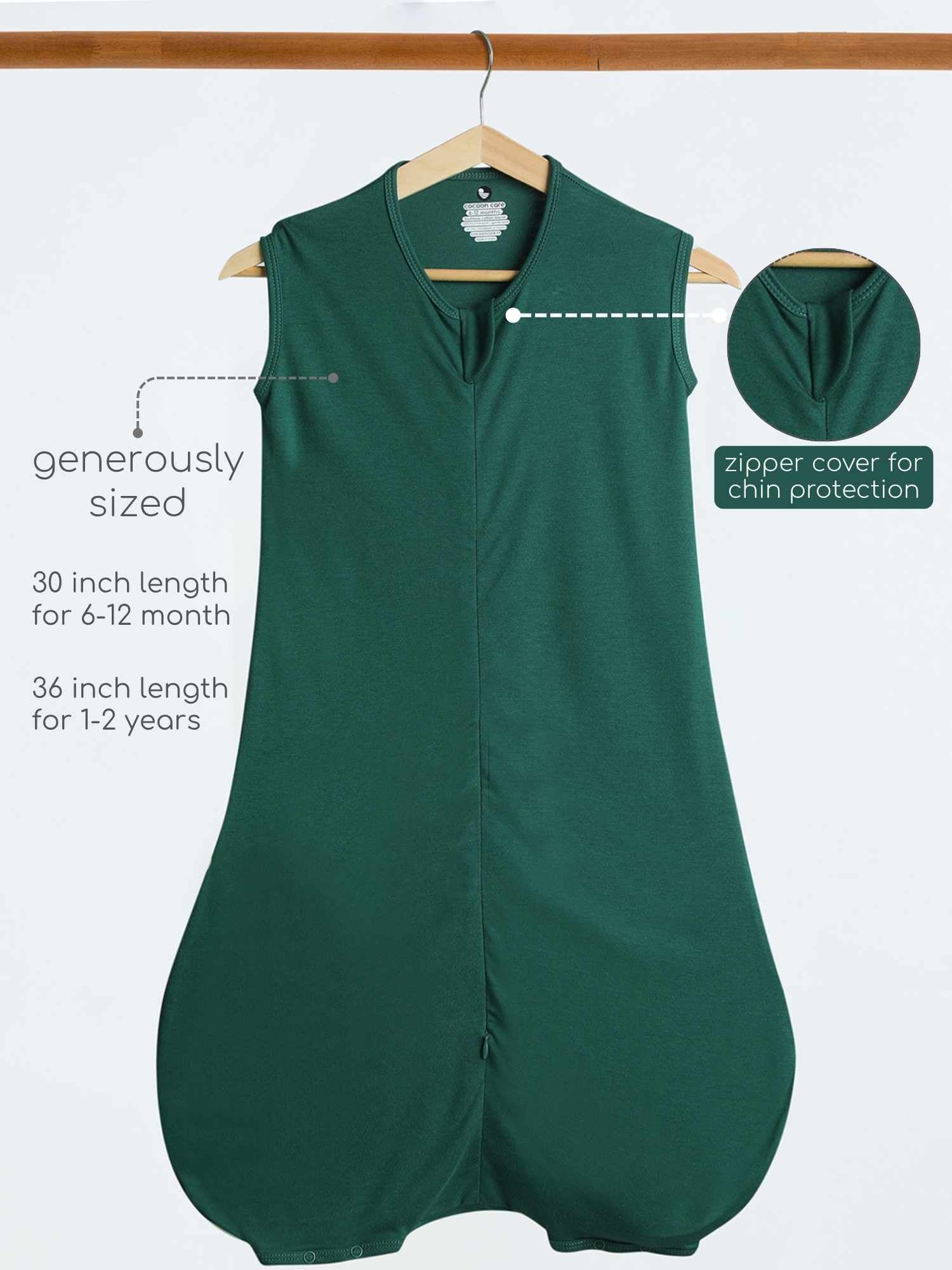 bamboo sleeping bag with foot opening - christmas collection