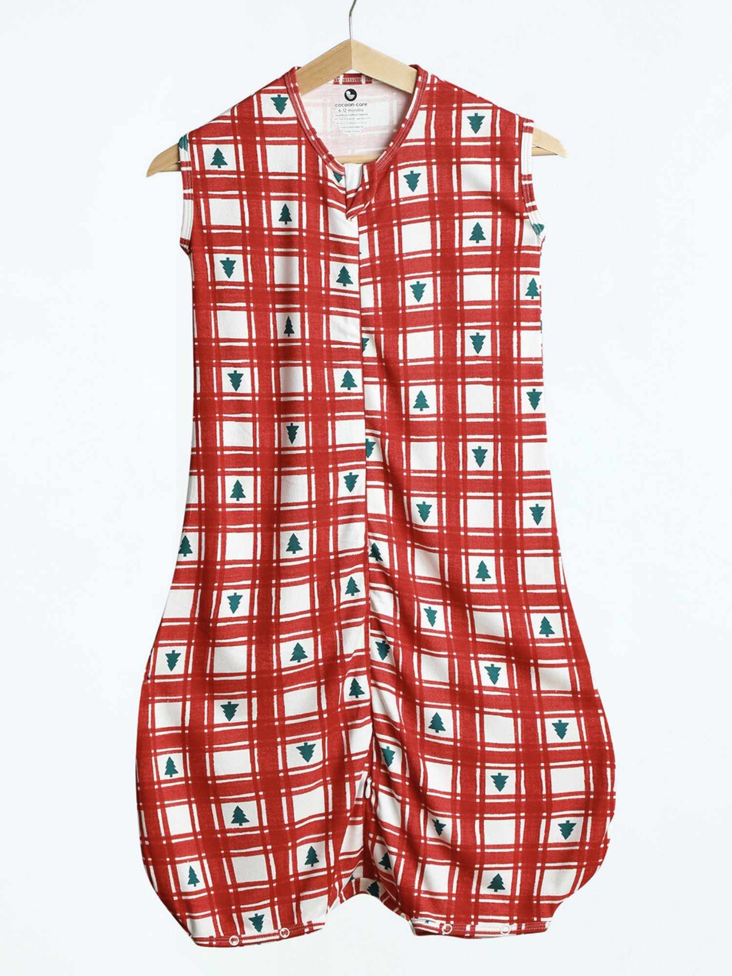 bamboo sleeping bag with foot opening - christmas collection