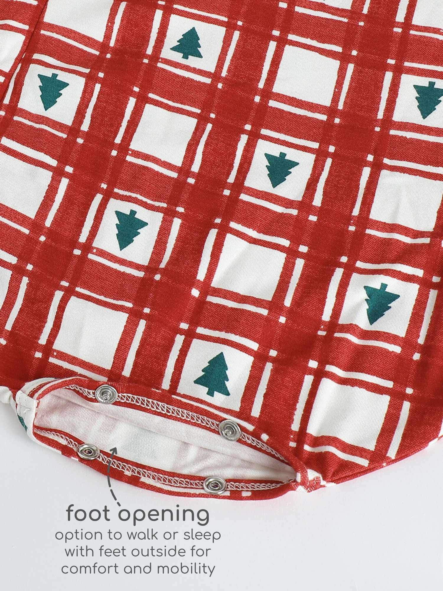 bamboo sleeping bag with foot opening - christmas collection