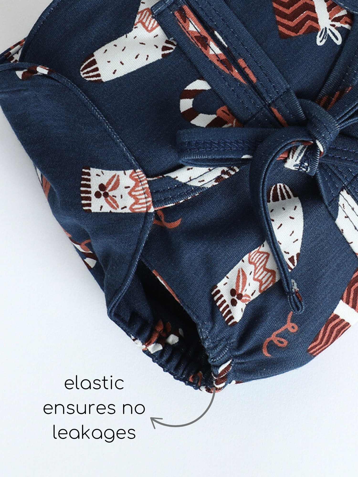 bamboo knit cloth nappy pack of 5 - christmas collection