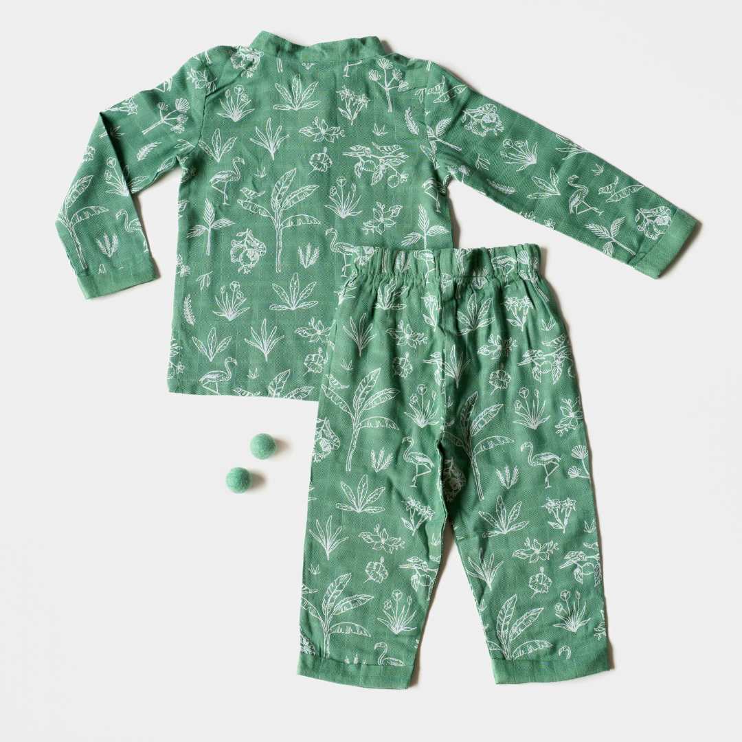 baby_toddler_kurta_coordset_printed_ethnic_tropical_paradise_green_colour1