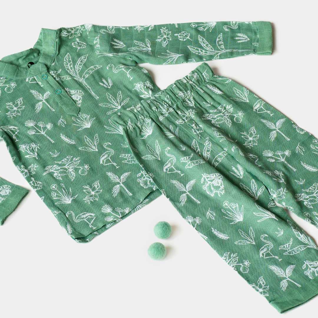 baby_toddler_kurta_coordset_printed_ethnic_tropical_paradise_green_colour3