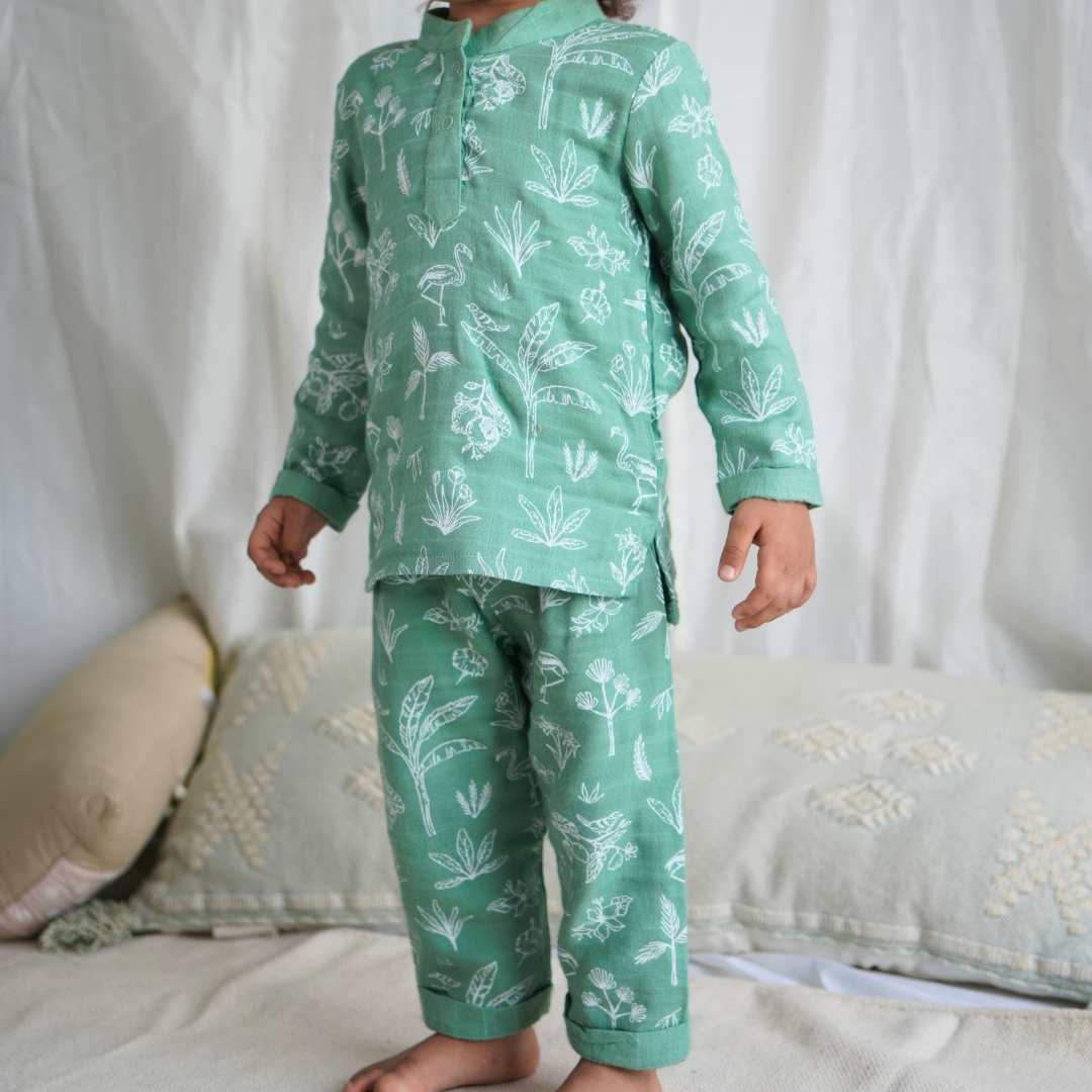 baby_toddler_kurta_coordset_printed_ethnic_tropical_paradise_green_colour4
