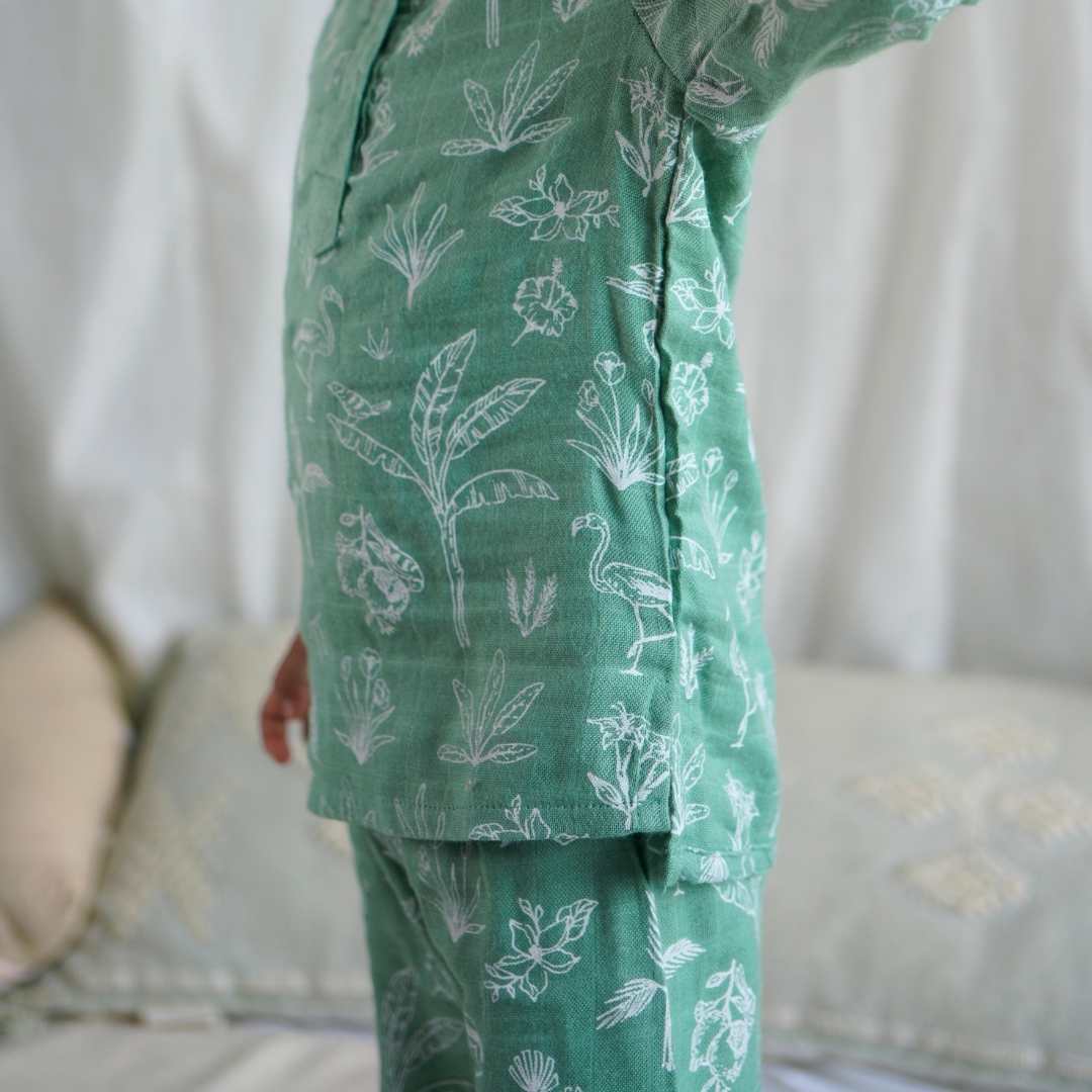 baby_toddler_kurta_coordset_printed_ethnic_tropical_paradise_green_colour8