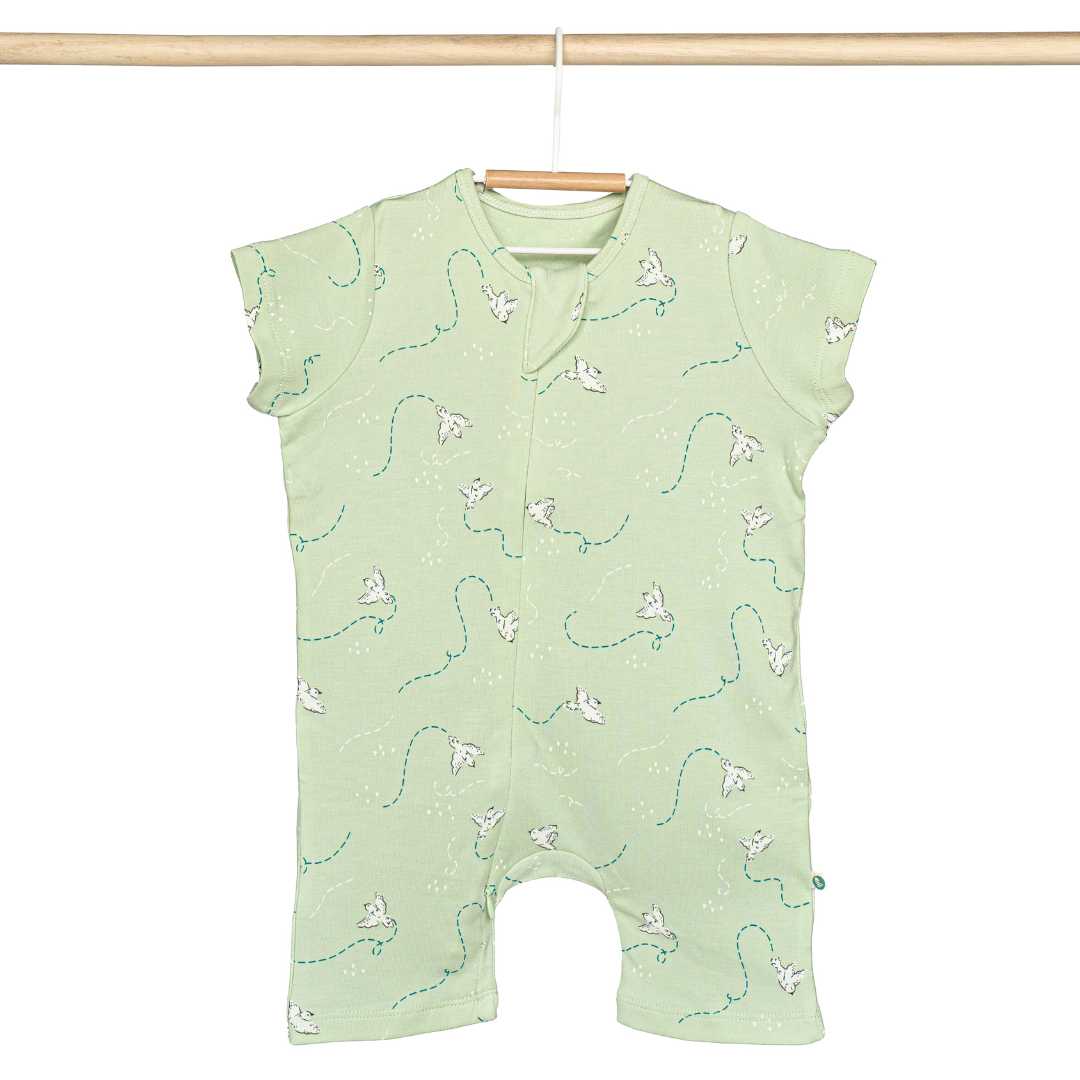 short sleeve bamboo romper