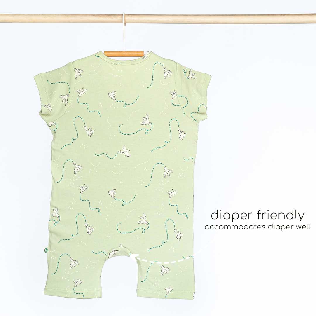 short sleeve bamboo romper