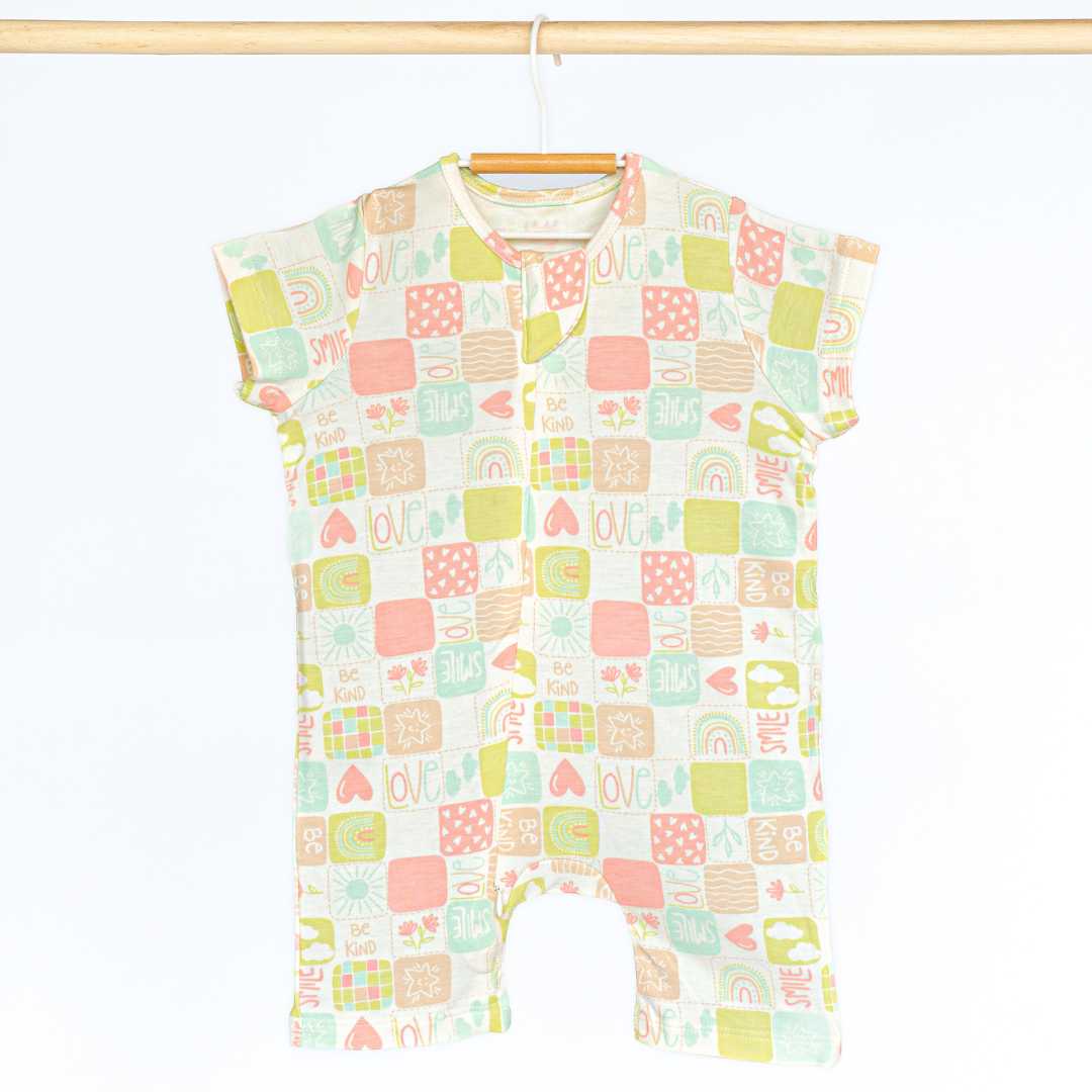 short sleeve bamboo romper