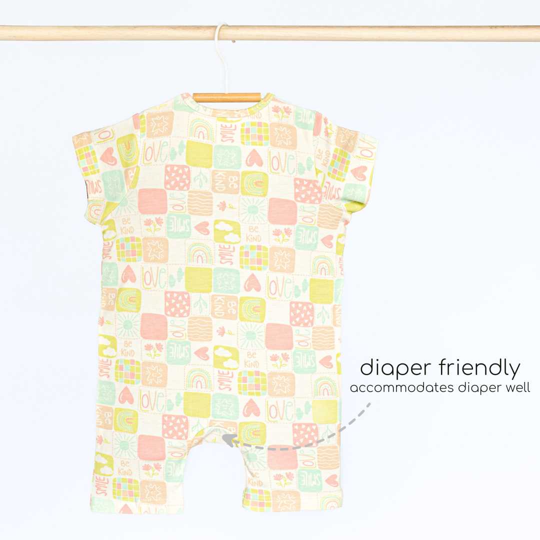 short sleeve bamboo romper