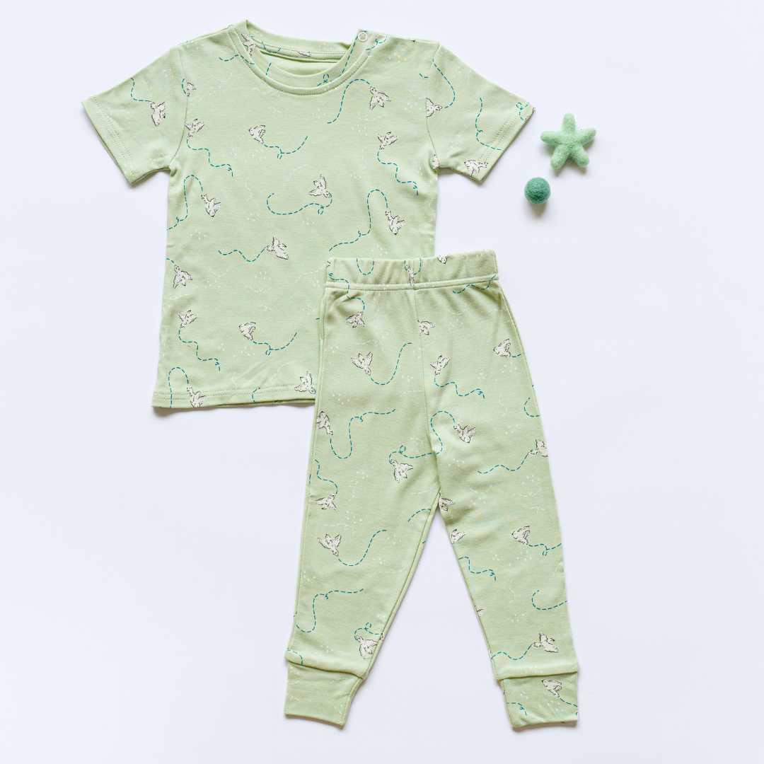 Bamboo short sleeve pajama co-ord set