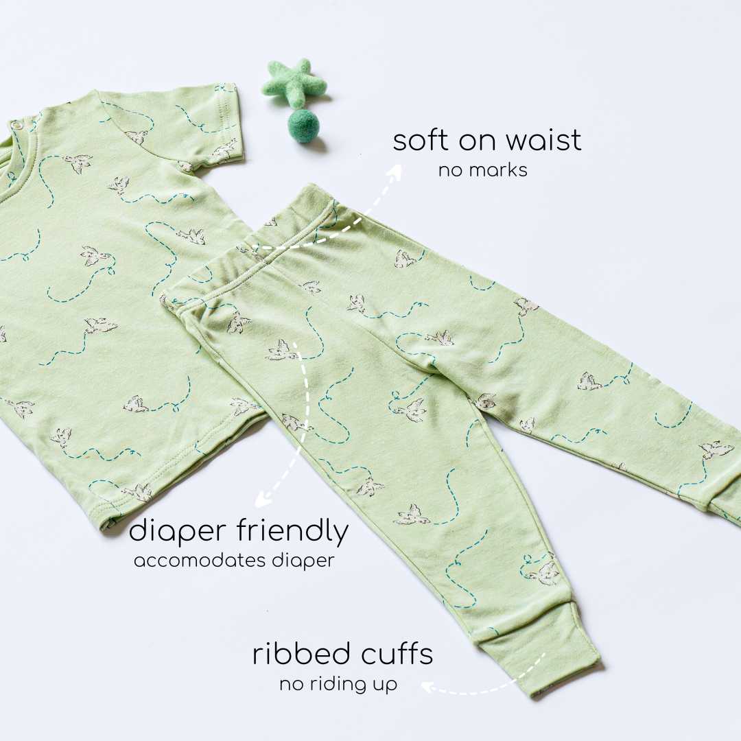 Bamboo short sleeve pajama co-ord set