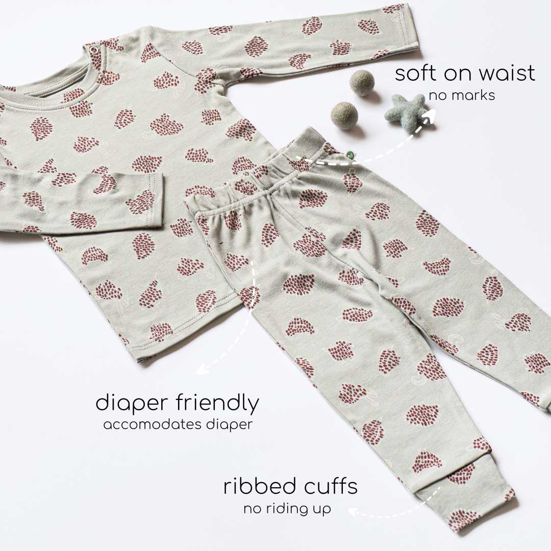 Bamboo long sleeve pajama co-ord set