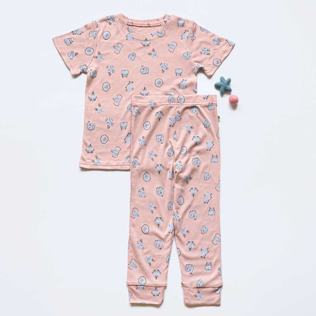 Bamboo short sleeve pajama co-ord set