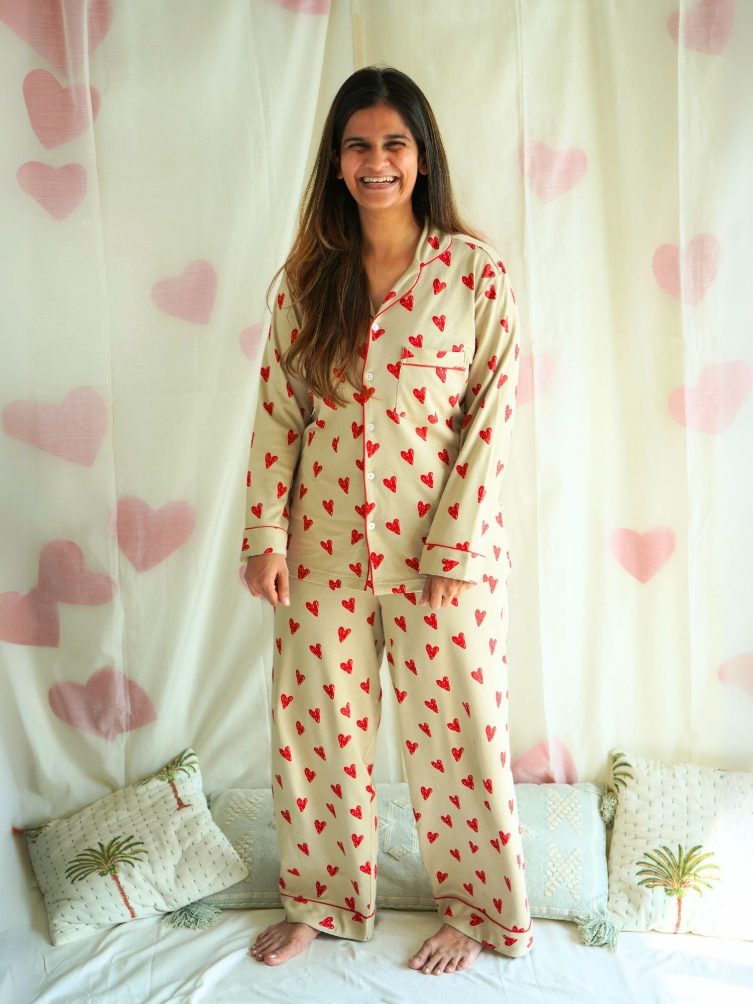 bamboo Women's Nightsuit in Heart & Soul