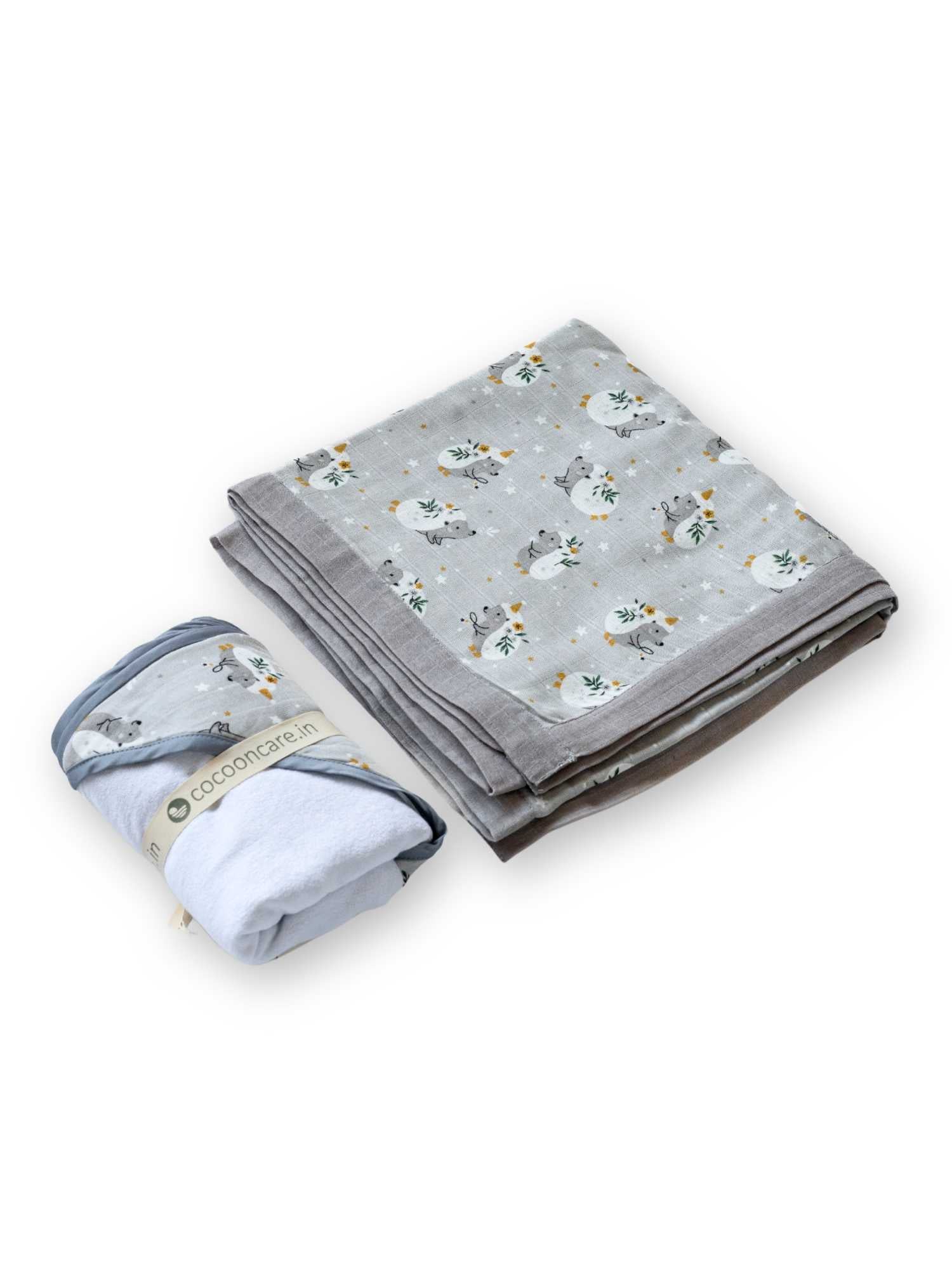 bamboo blanket & hooded towel set