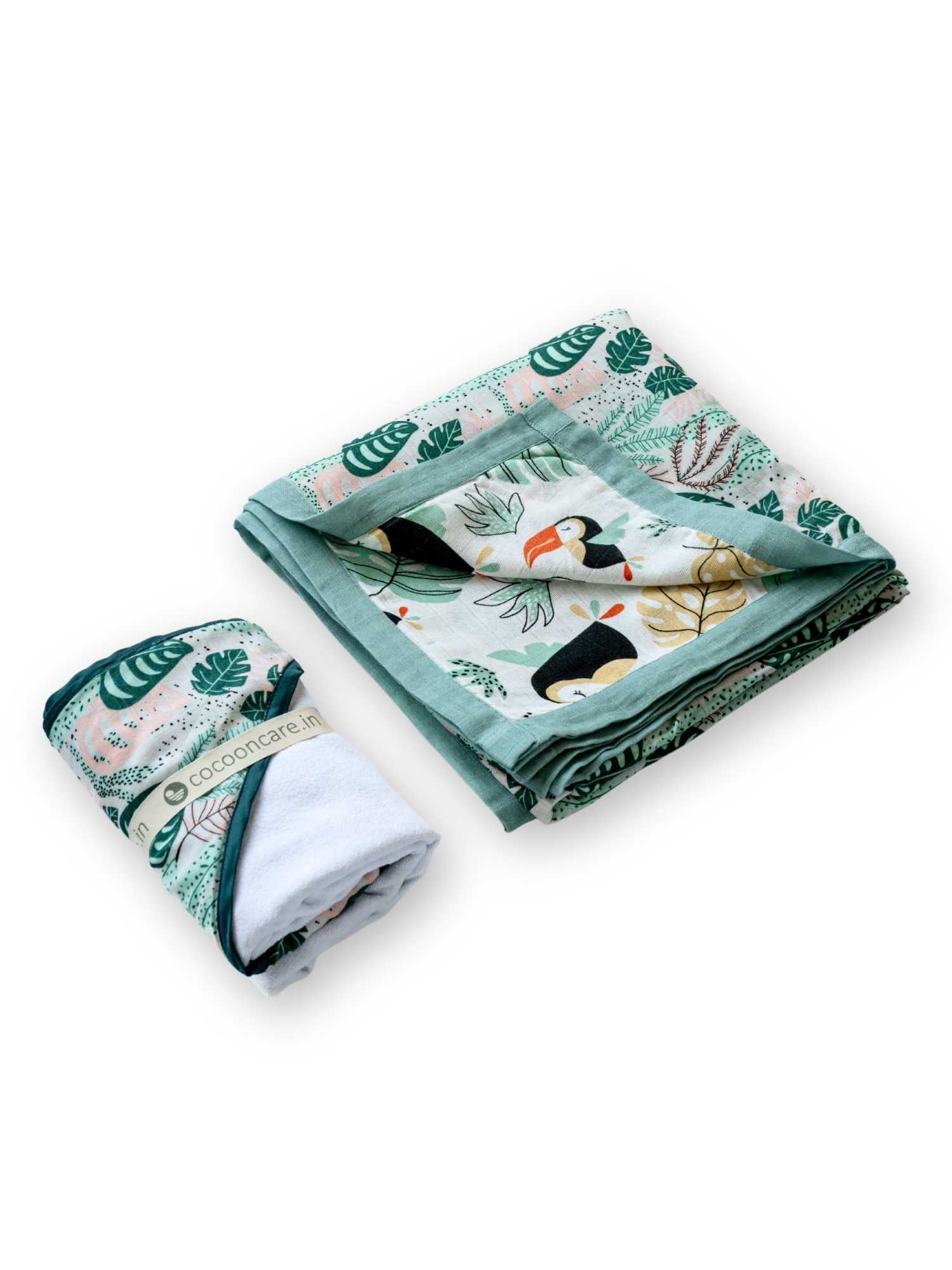 bamboo blanket & hooded towel set