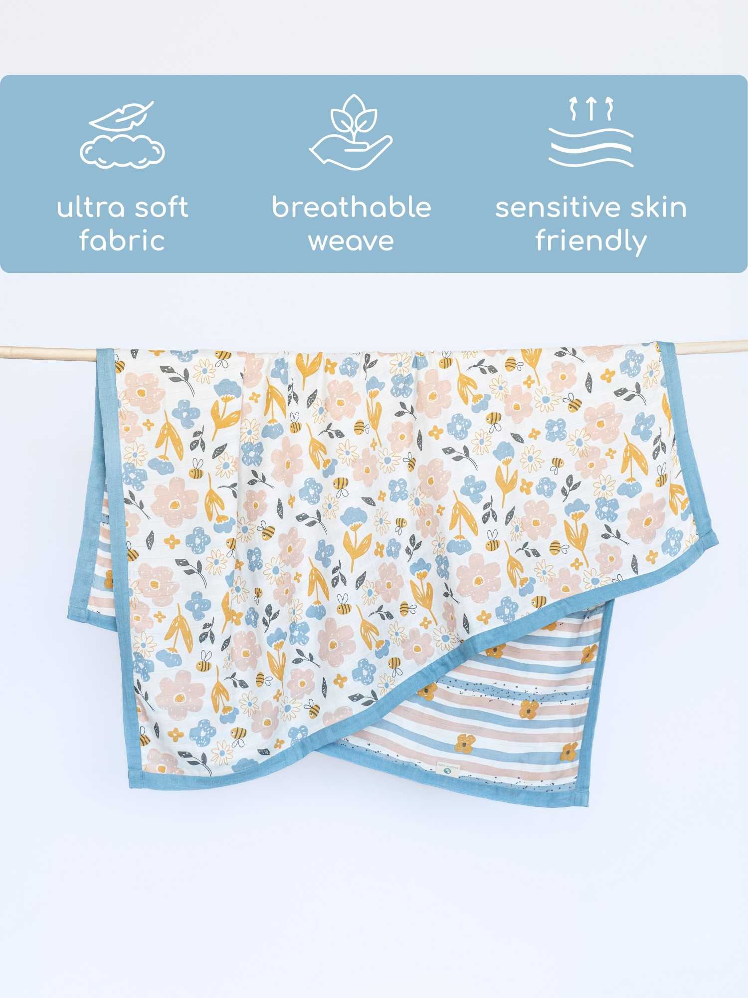 bamboo blanket & swaddle set