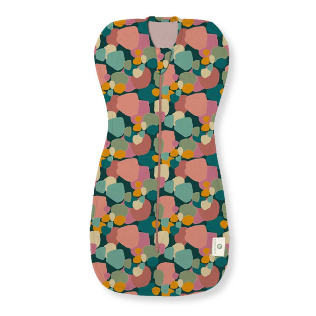 bamboo hands up swaddle pod for baby - prints