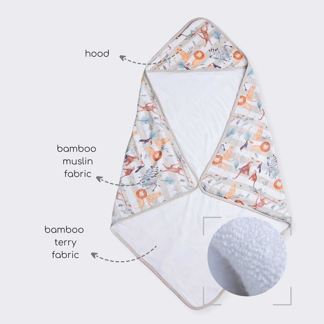 bamboo blanket & hooded towel set