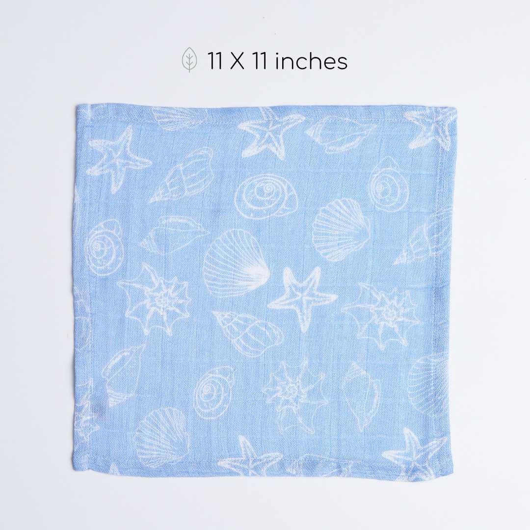 bamboo muslin wash cloth - by the sea