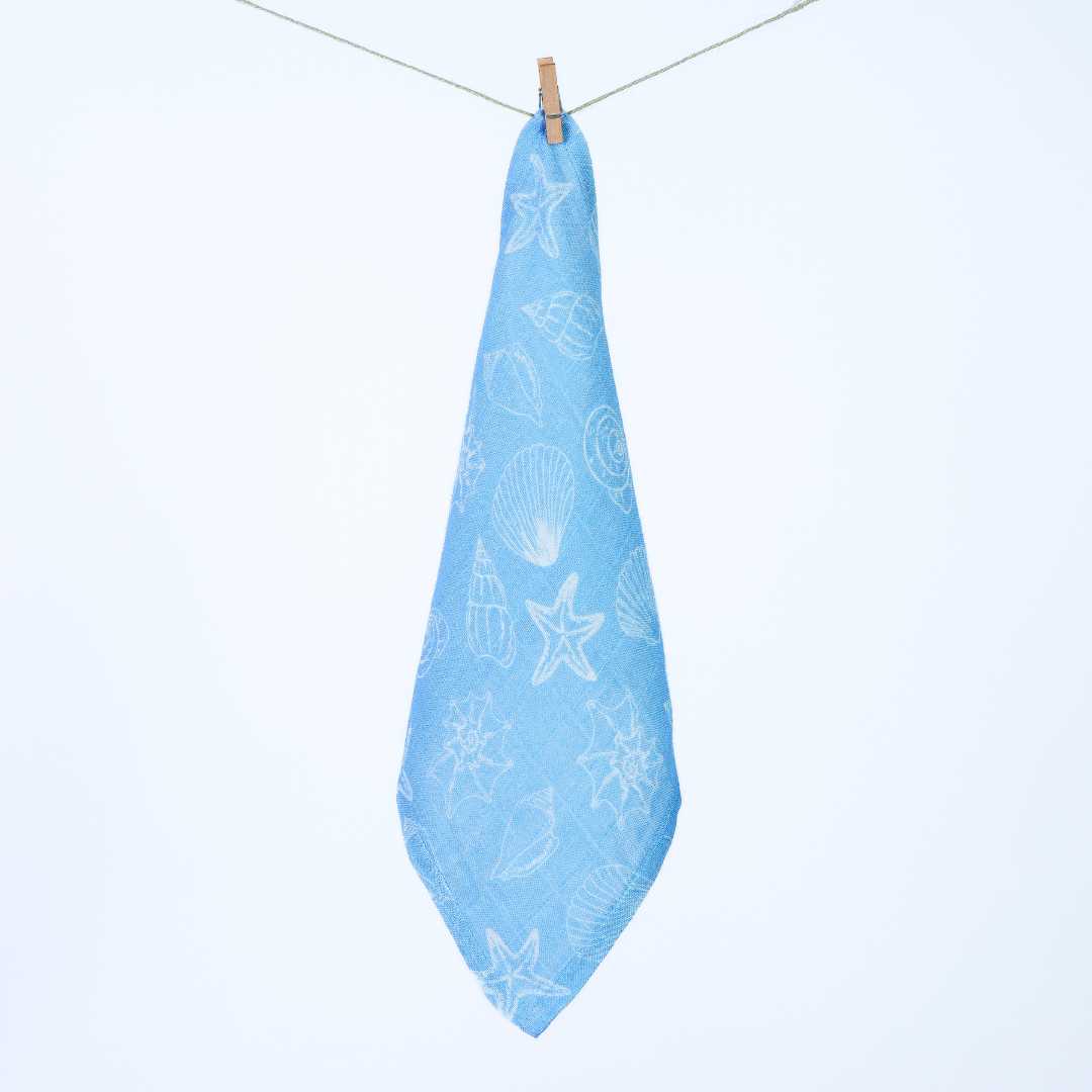 bamboo muslin wash cloth - by the sea