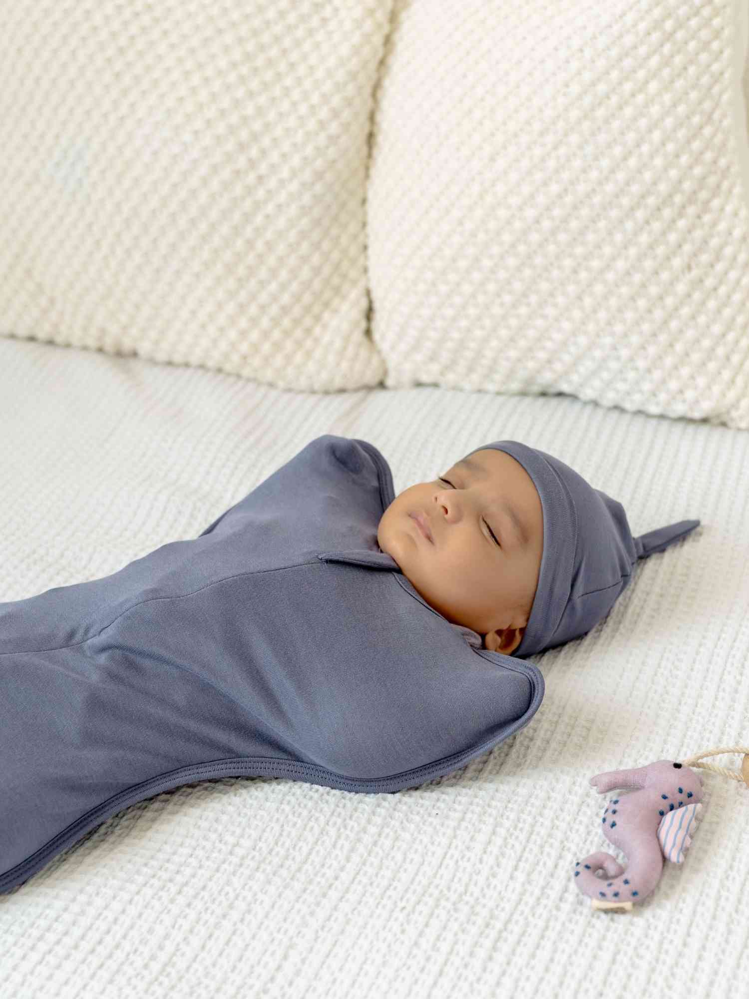 bamboo hands up swaddle pod for baby