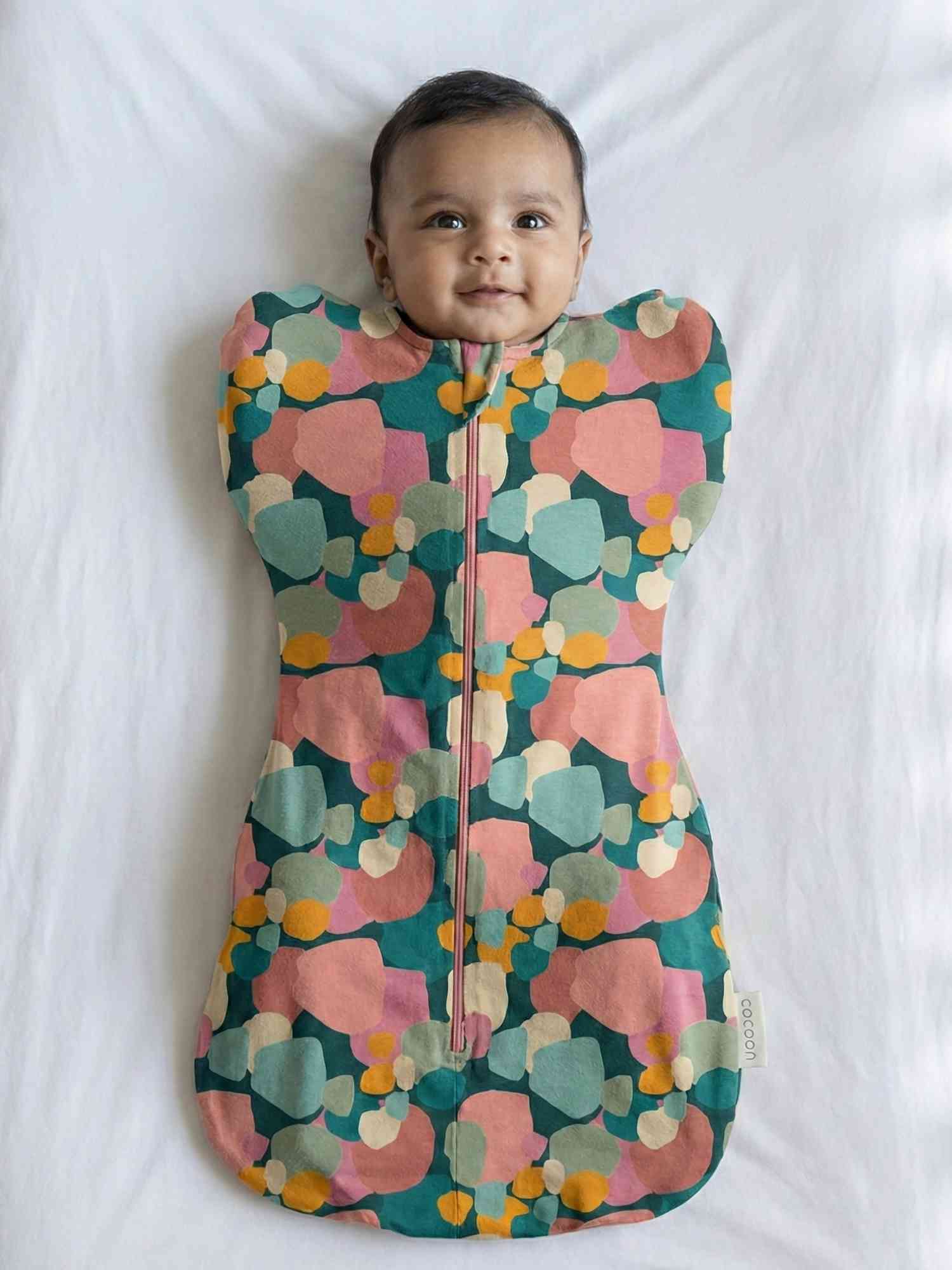 bamboo hands up swaddle pod for baby - prints