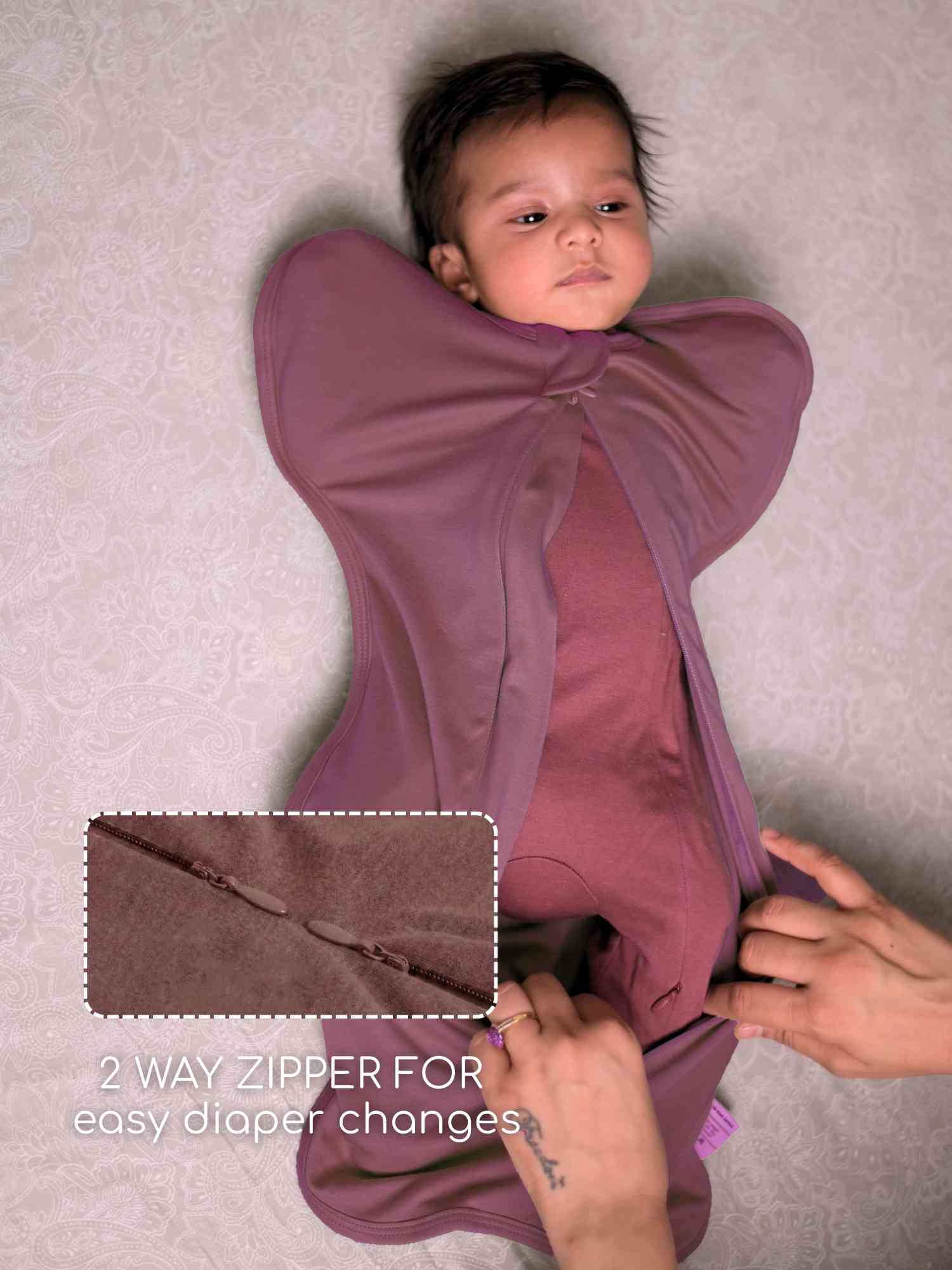 bamboo hands up swaddle pod for baby