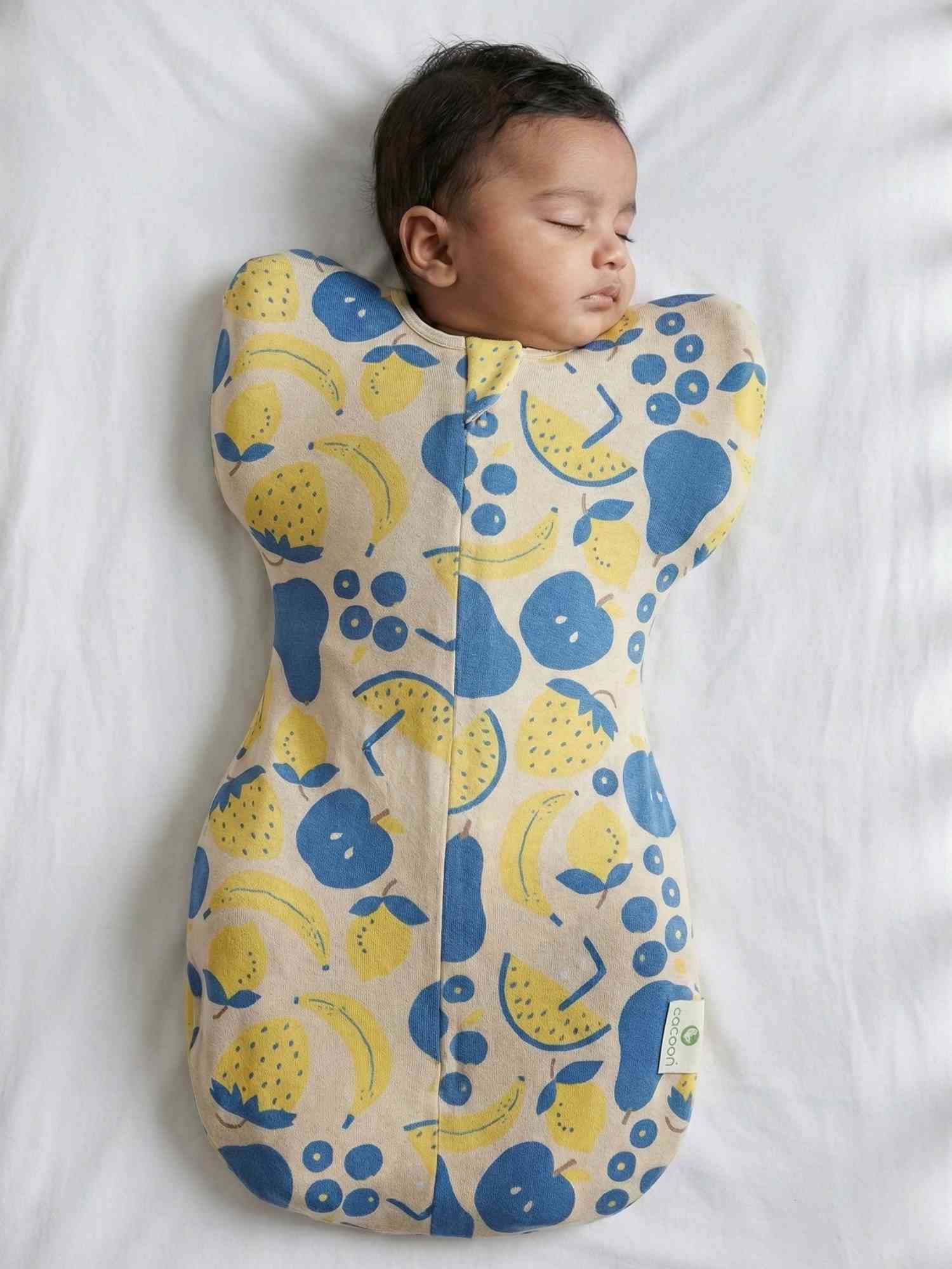 bamboo hands up swaddle pod for baby - prints