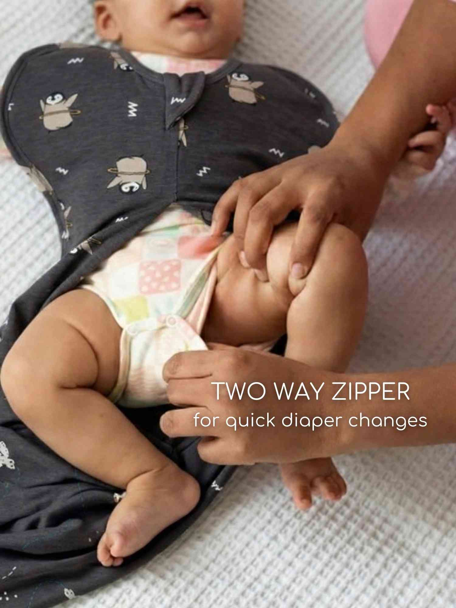 bamboo hands up swaddle pod for baby