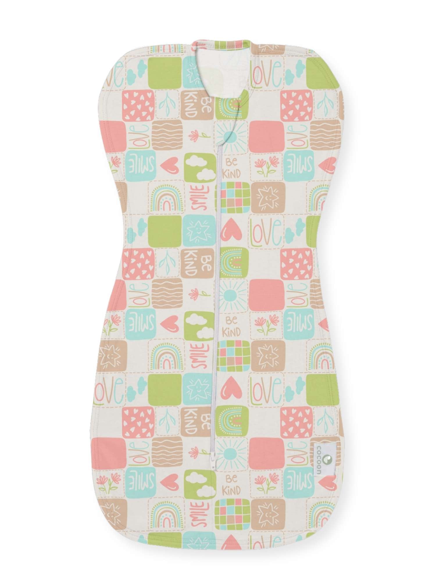 bamboo hands up swaddle pod for baby - prints