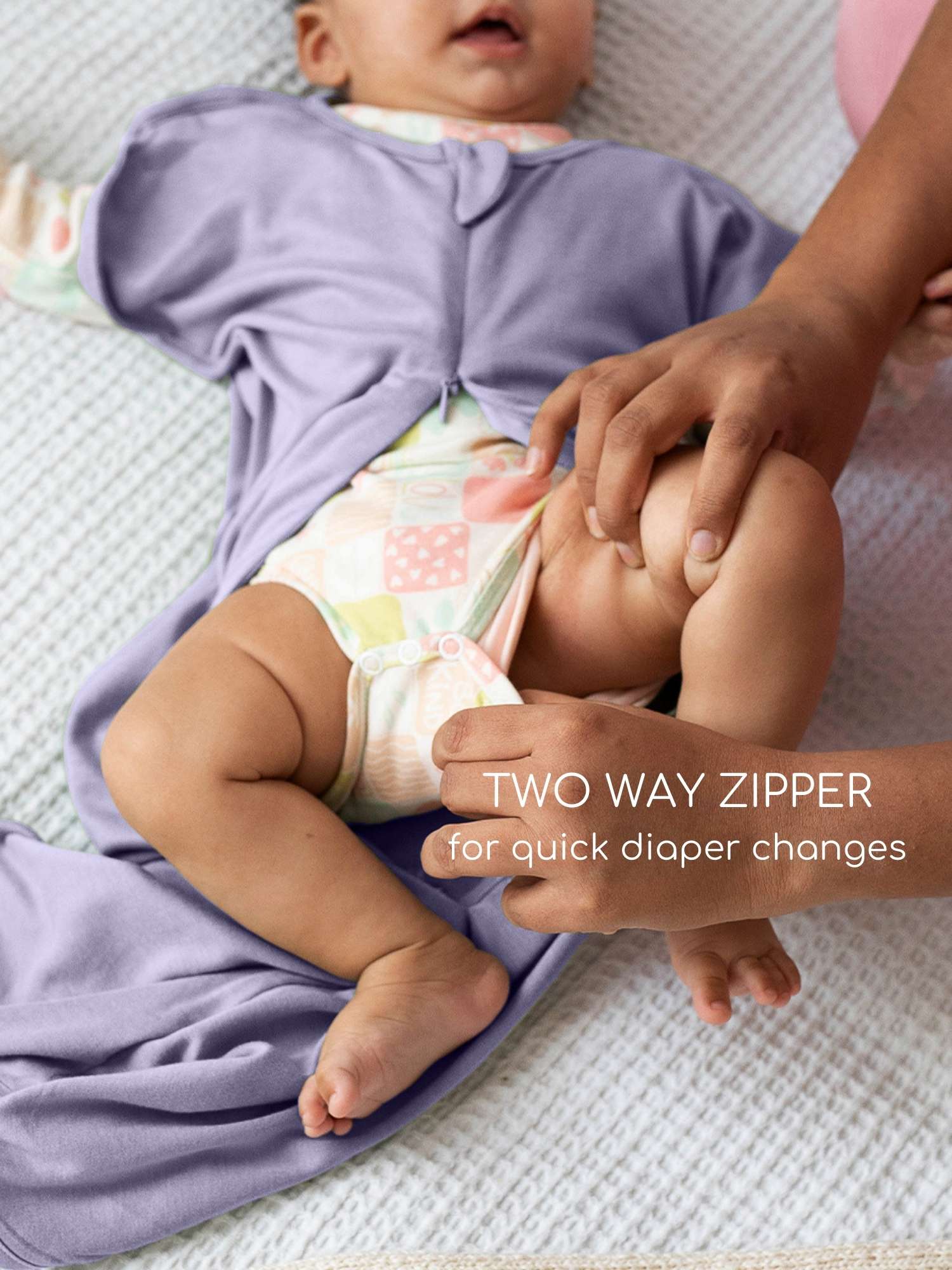 bamboo hands up swaddle pod for baby - solid colours