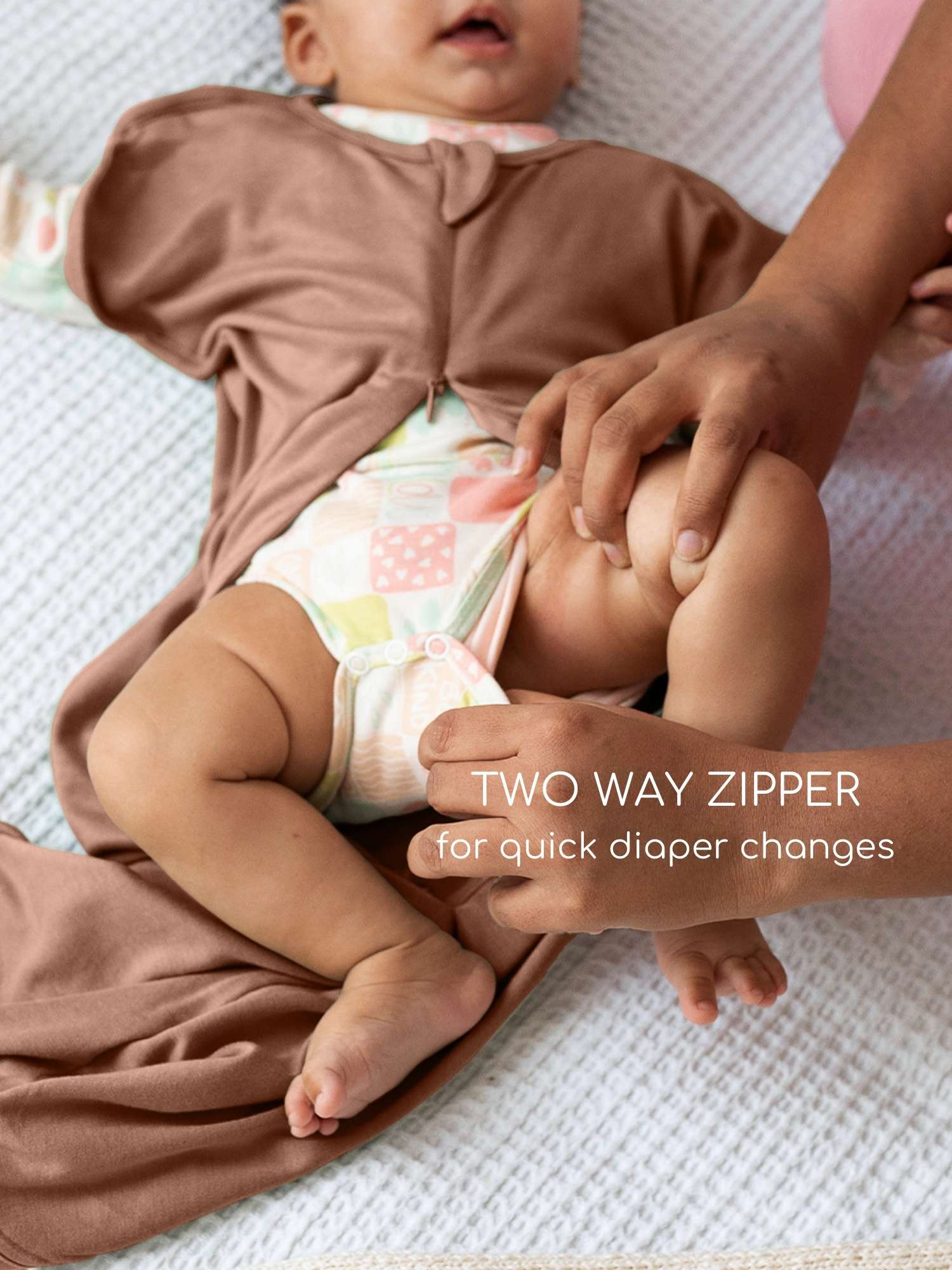 bamboo hands up swaddle pod for baby - solid colours