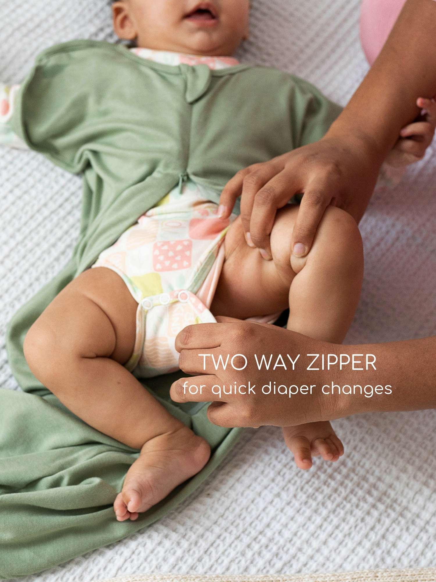 bamboo hands up swaddle pod for baby - solid colours